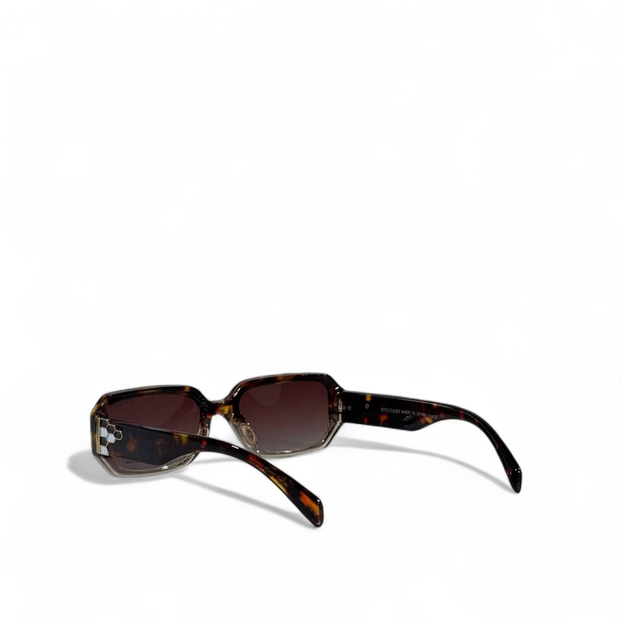 Bvlgari Rectangular Tortoiseshell Sunglasses – Polarized Luxury Shades 🐆✨