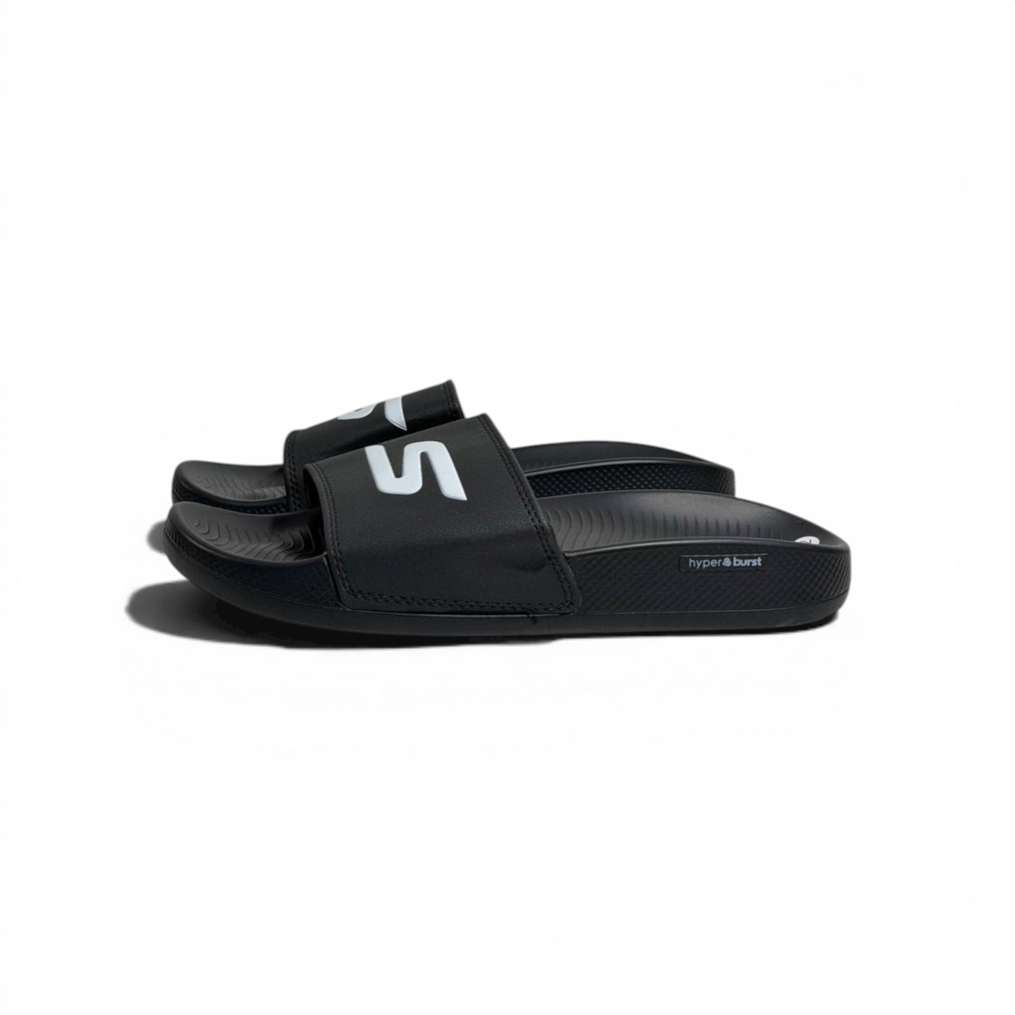 🖤⚡ Skechers Hyper Burst Slides – Ultra Comfort Black Slides | Everyday Essential