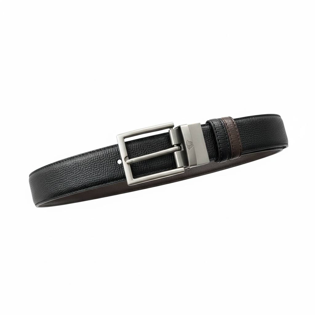 🖤✨ Versace Reversible Leather Belt – Black & Brown | 125CM Classic Luxury
