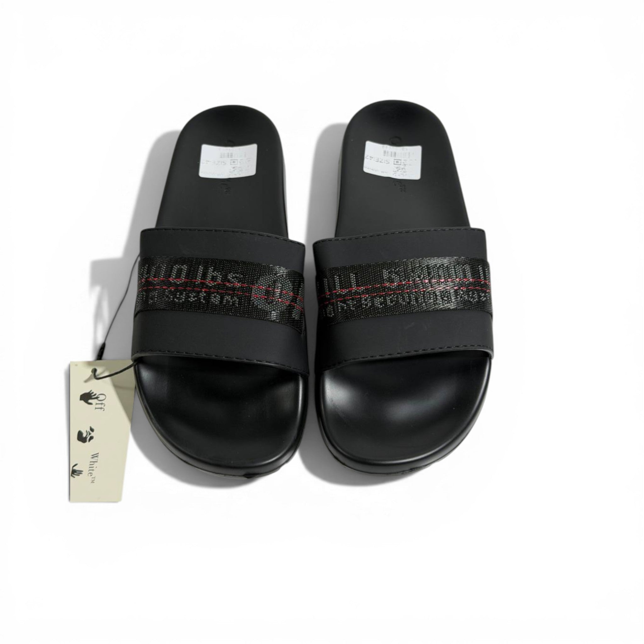 š¤š„ Off-White Industrial Strap Slides ā Black Minimal Streetwear