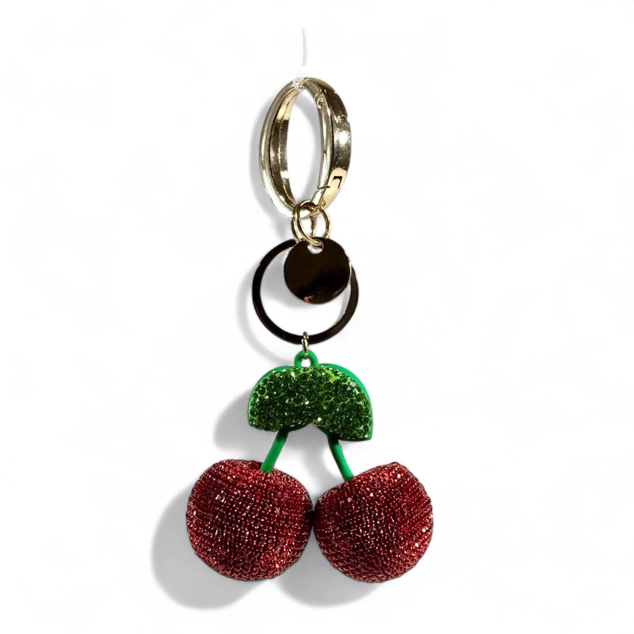 Coach Cherry Keychain – Luxury Sparkle Bag Charm 🍒✨