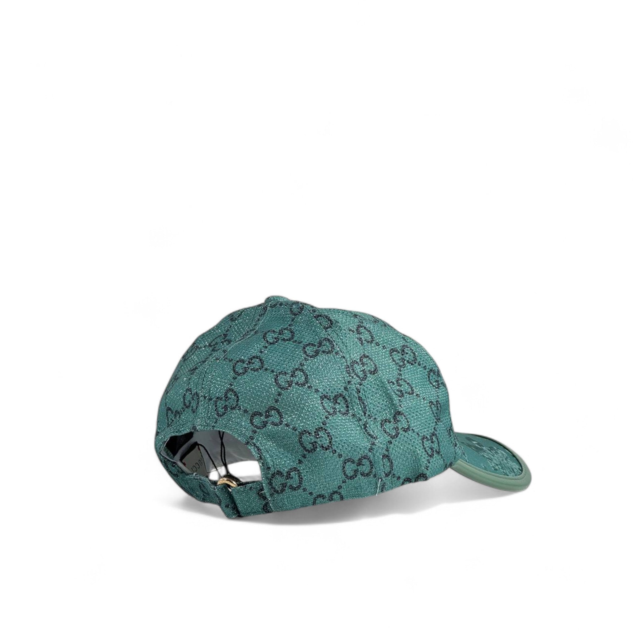 🧢 Gucci GG Monogram Panther Patch Cap – Emerald Green 💚✨