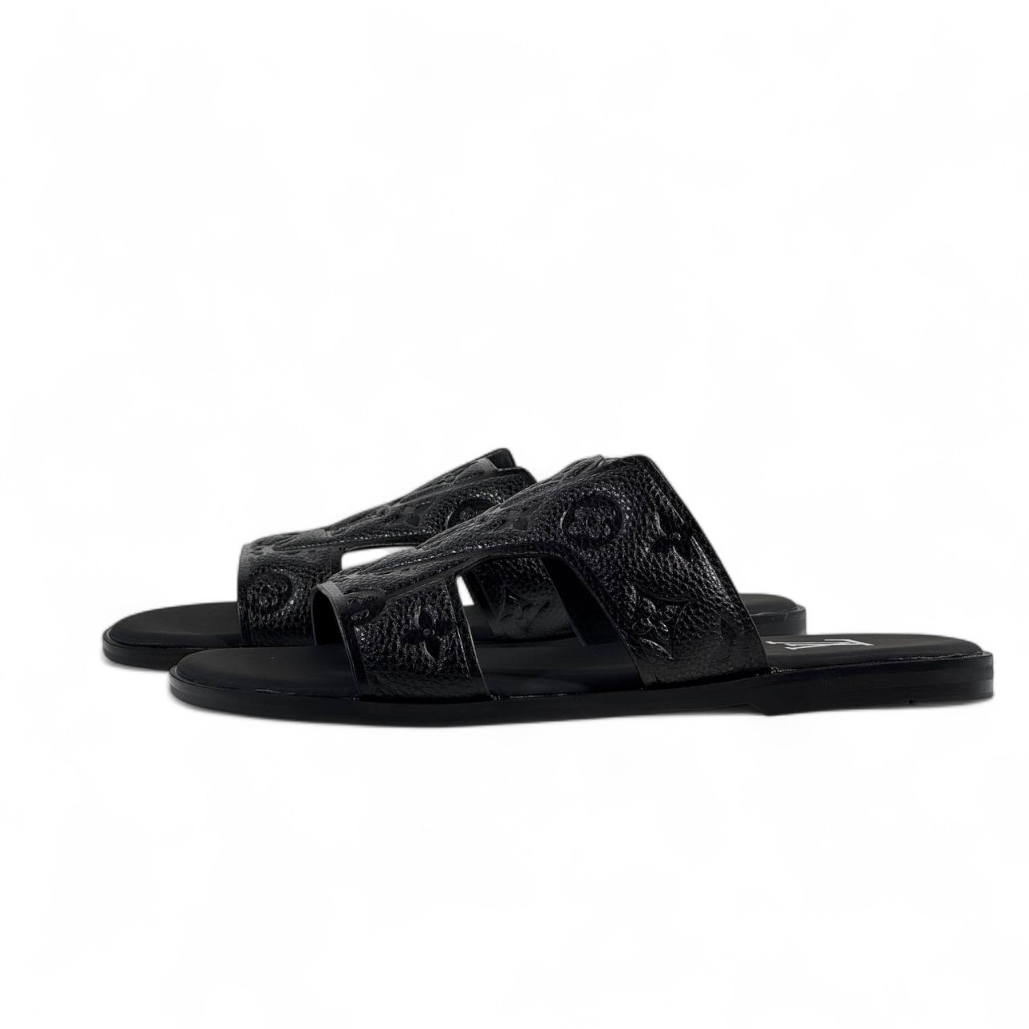 👡 Louis Vuitton Monogram Eclipse Slides – Black Edition