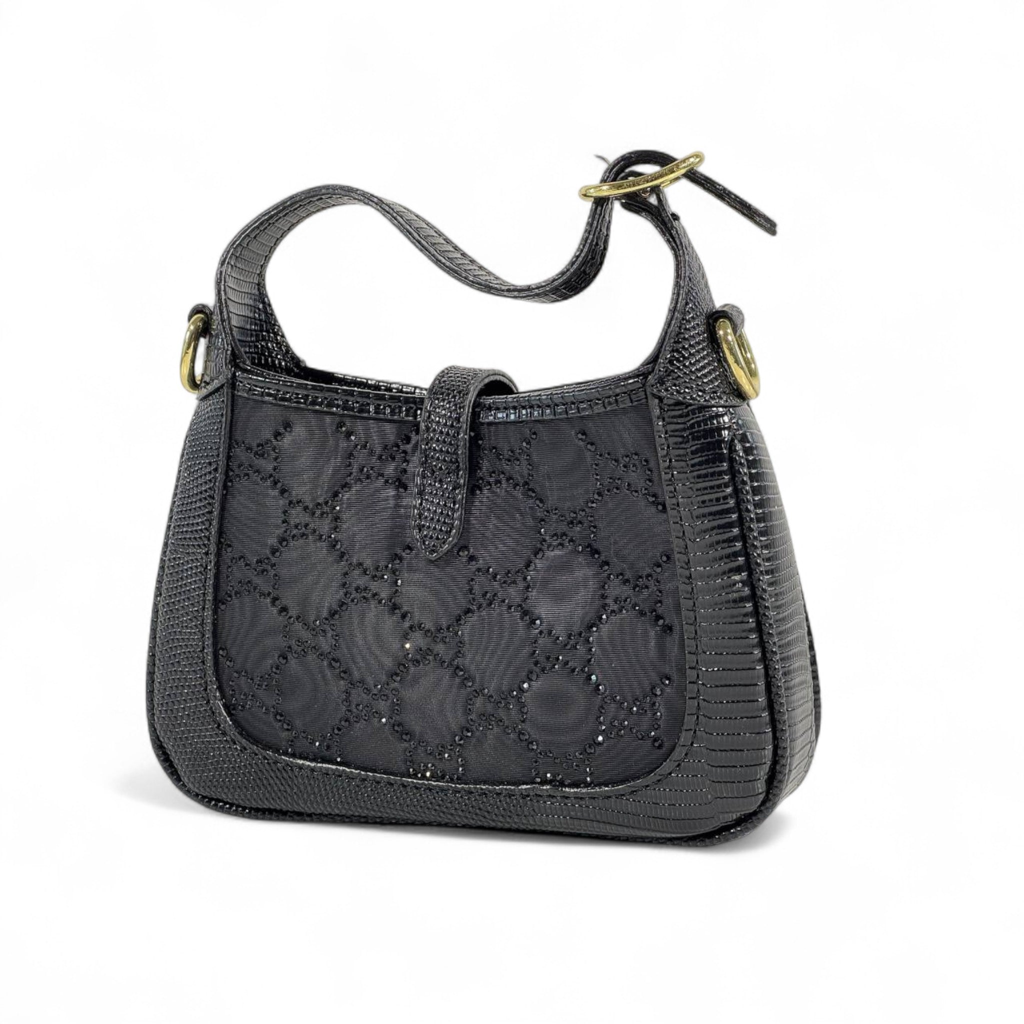 🖤 Gucci Black Horsebit Shoulder Bag – Timeless Elegance