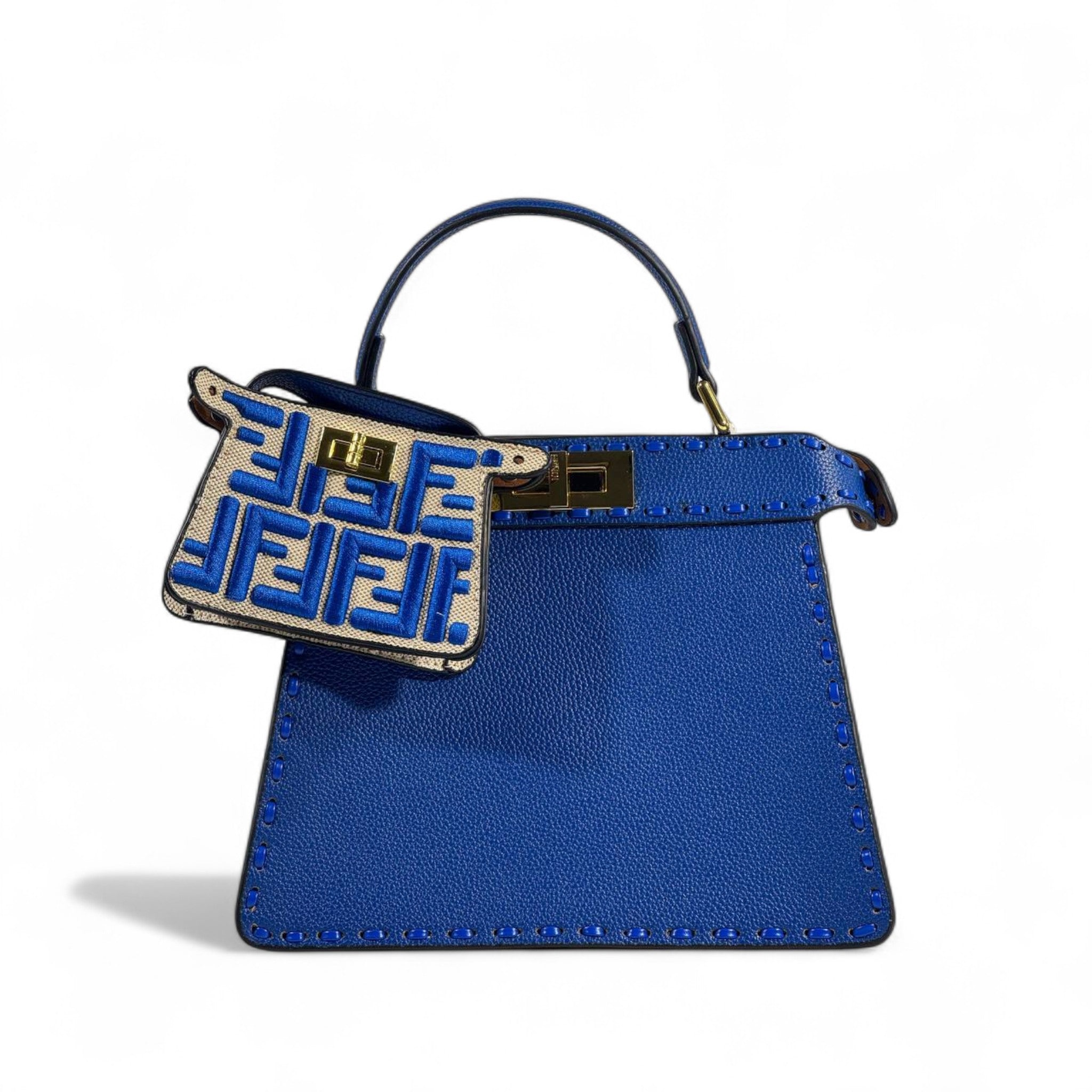 Fendi Peekaboo ISeeU Petite 💙 with Nano Baguette Charm (Royal Blue Edition)