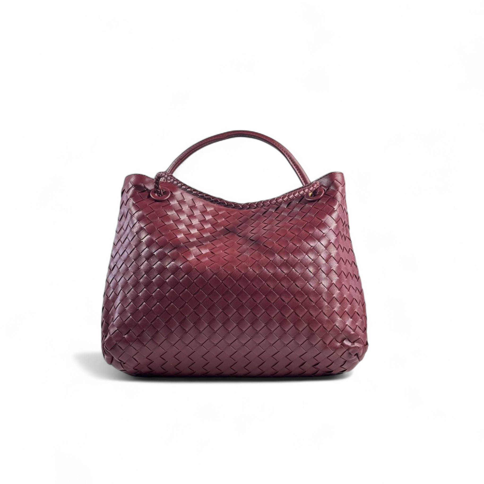Bottega Veneta Burgundy Intrecciato Tote 👜 – Classic Woven Elegance