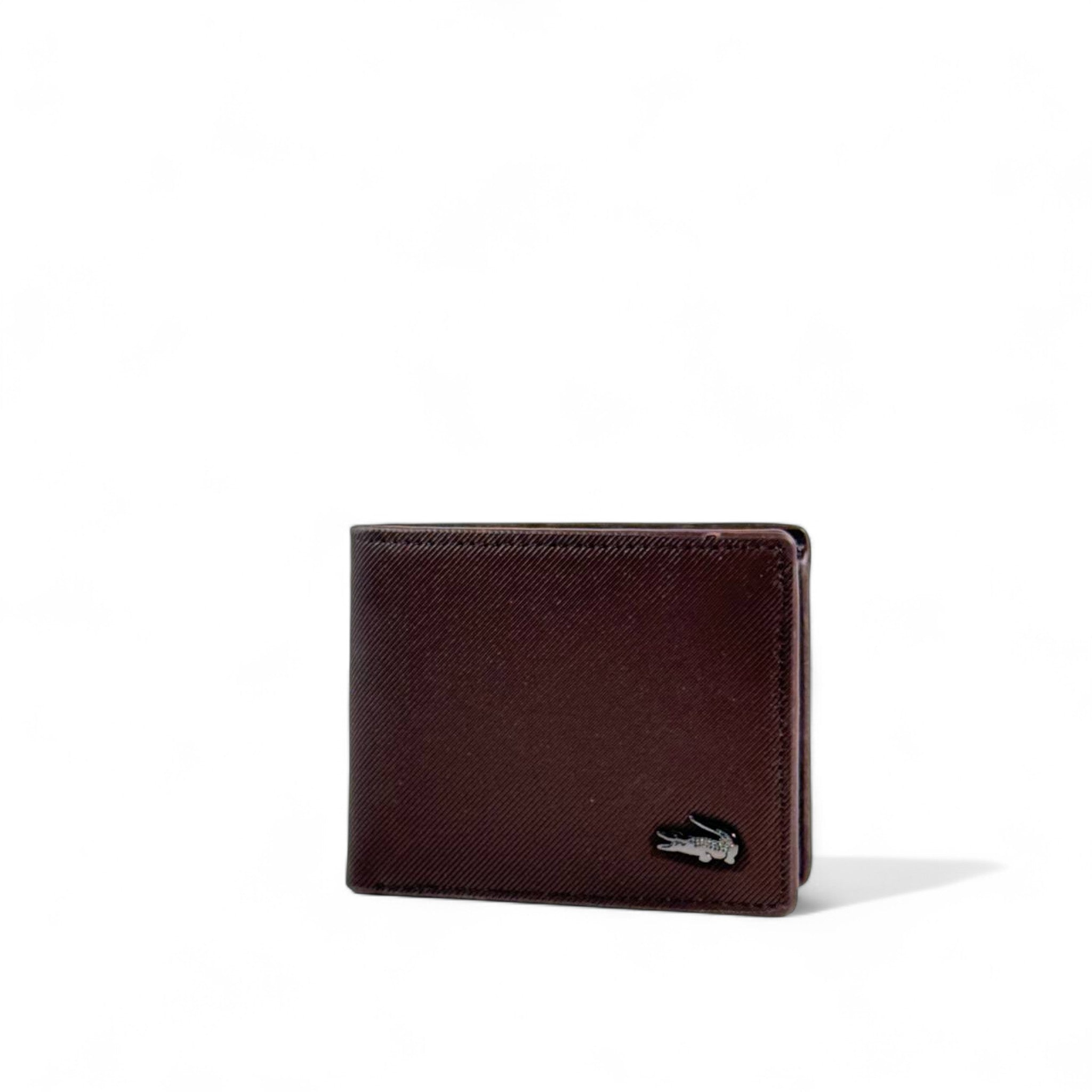 🤎 Lacoste Brown Leather Wallet – Refined Elegance in Every Detail