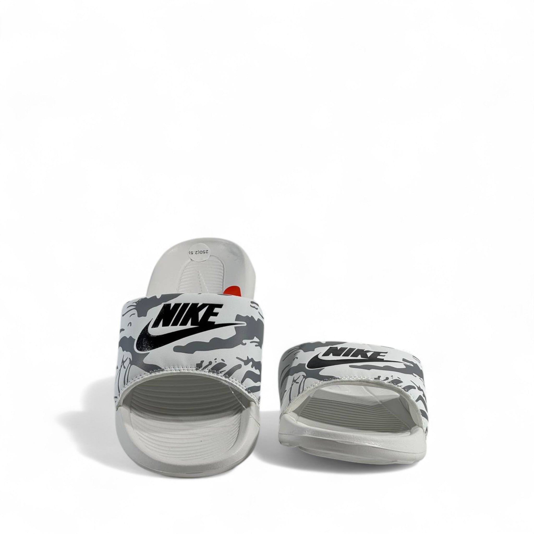 👟 Nike White & Grey Camo Slides – Street Comfort Essential