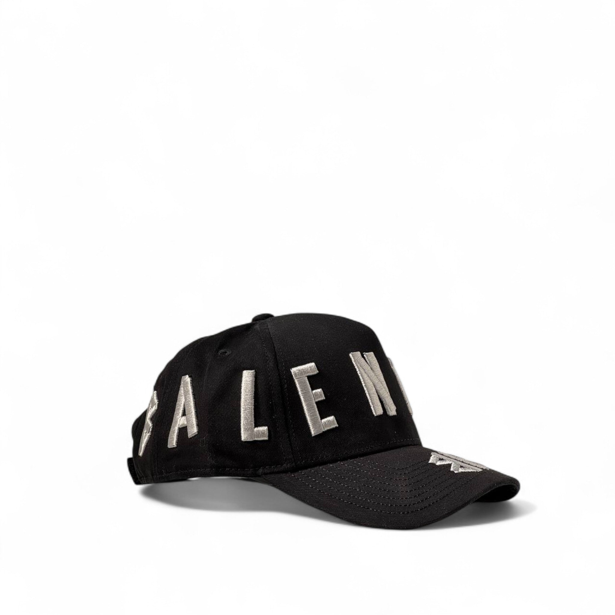 Balenciaga Distressed Logo Cap 🖤 | Black 3D Embroidered Baseball Hat