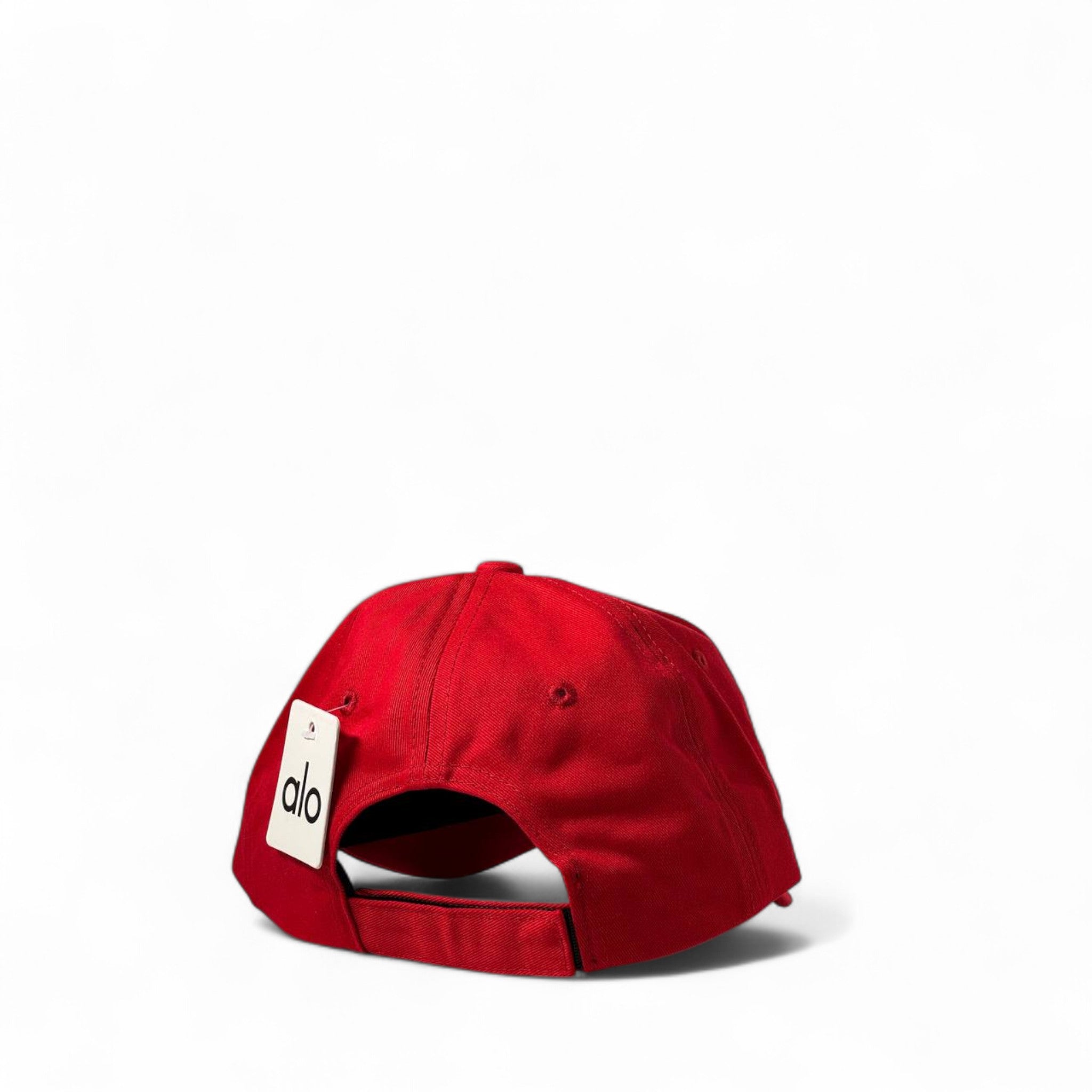 Alo Yoga Red Cap 🔴 | Bold Scarlet Cotton Dad Hat with Tonal Embroidery