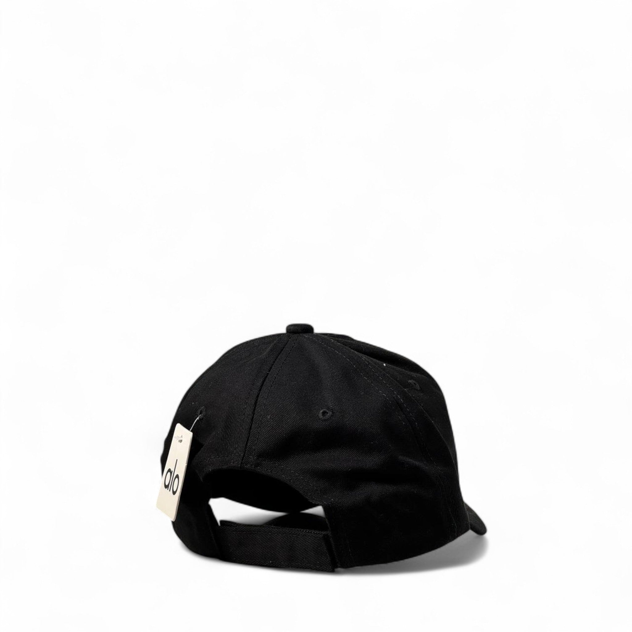 Alo Yoga Classic Black Cap 🖤🤍 | Cotton Dad Hat with White Embroidered Logo