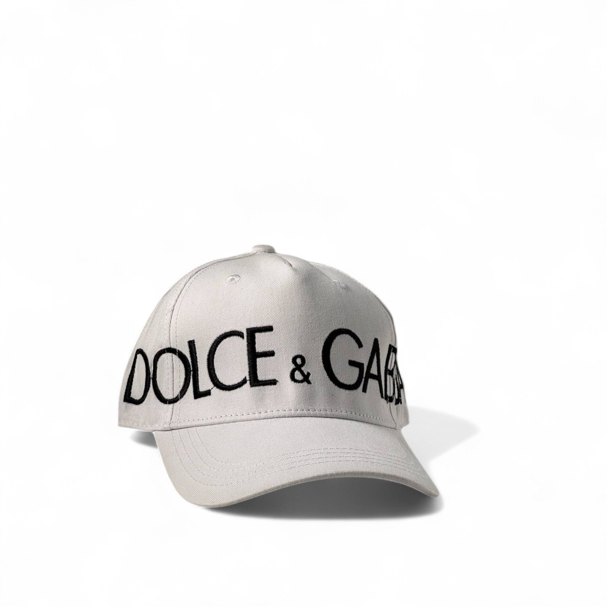 Dolce & Gabbana Logo Cap ๐ค๐ค | White Cotton Hat with Oversized Embroidery