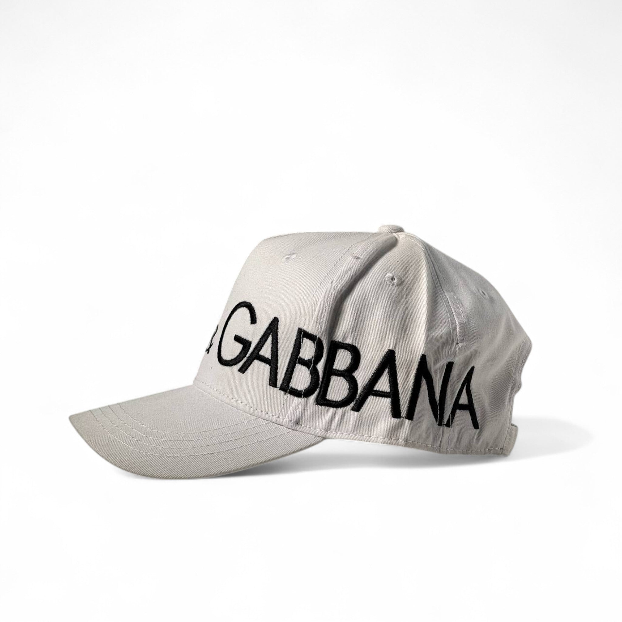 Dolce & Gabbana Logo Cap ๐ค๐ค | White Cotton Hat with Oversized Embroidery