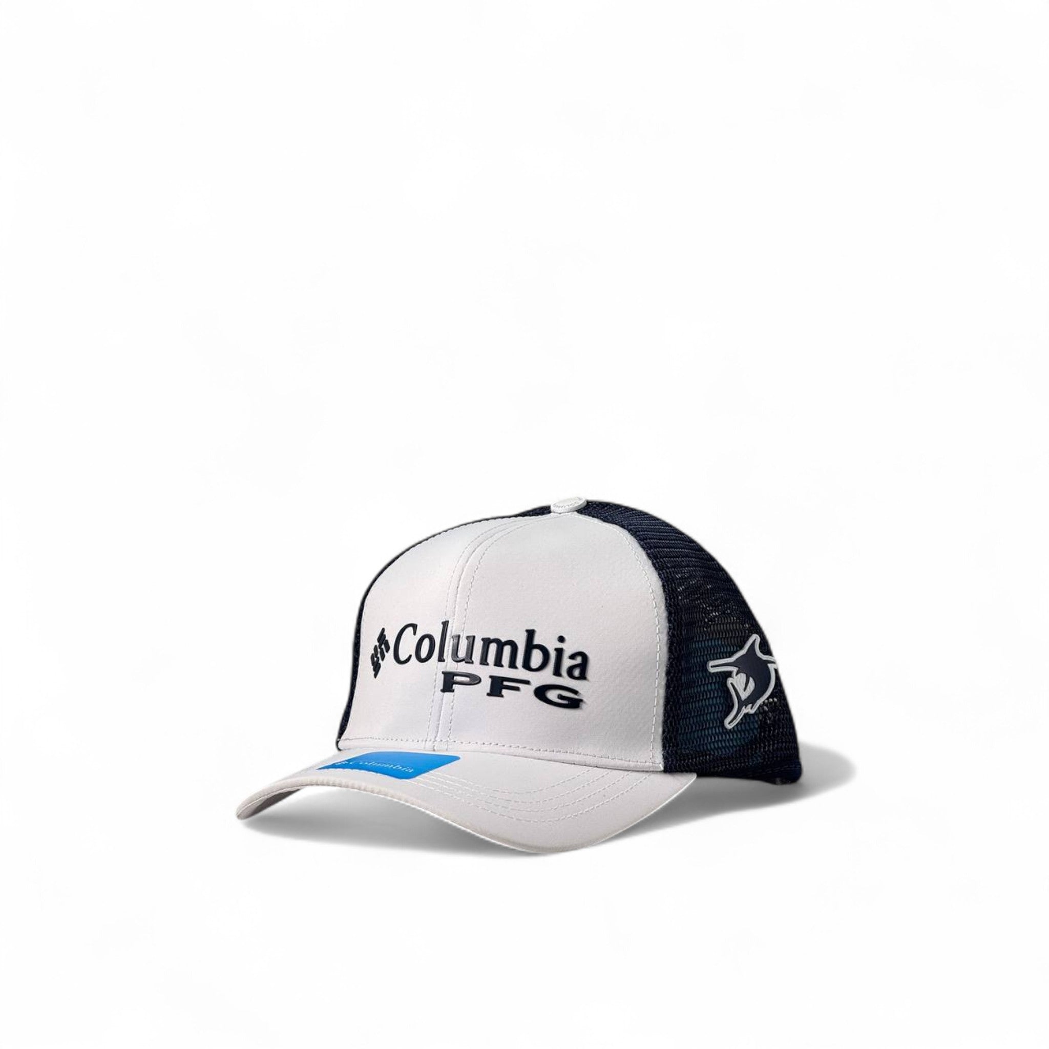 Columbia PFG Mesh Snapback Cap ⚓️ White & Navy | Outdoor Adventure Ready