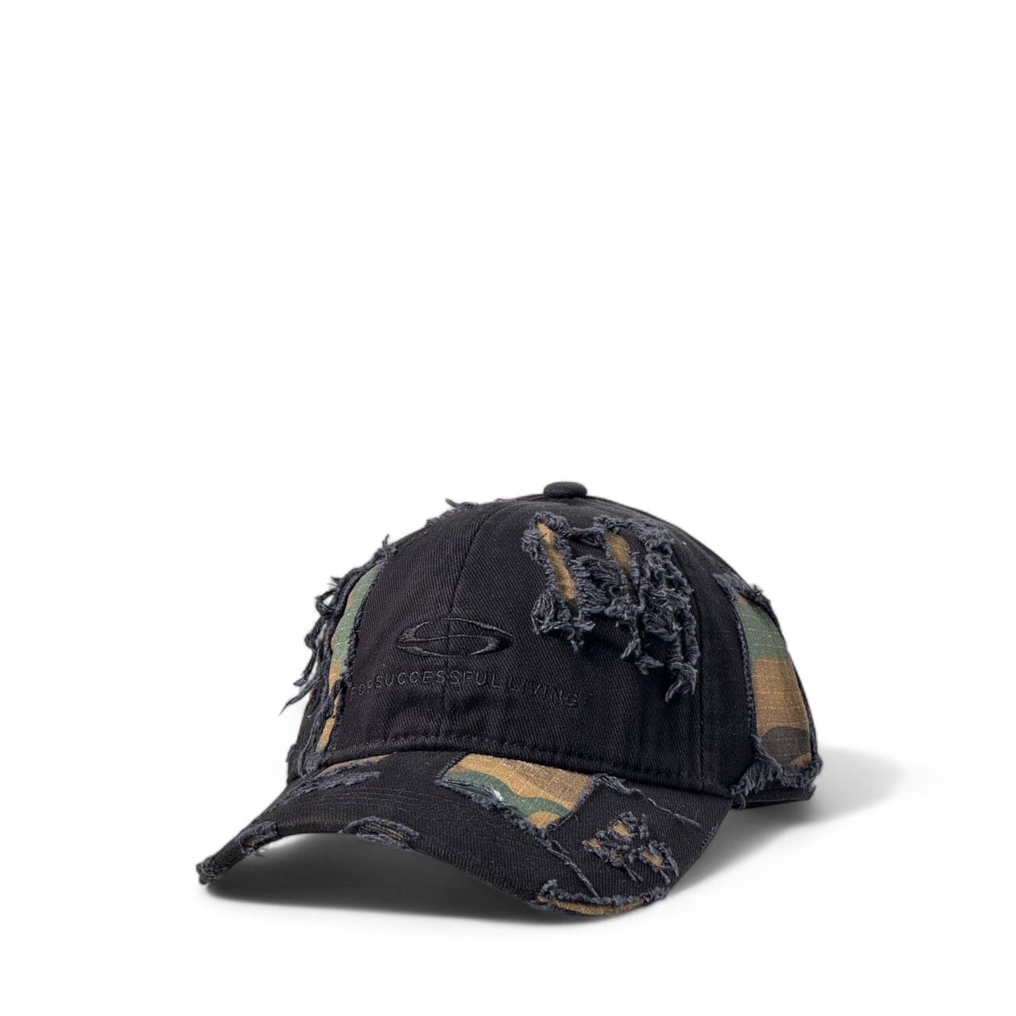 Otto Distressed Camo Patch Cap 🧢 | Urban Streetwear Classic