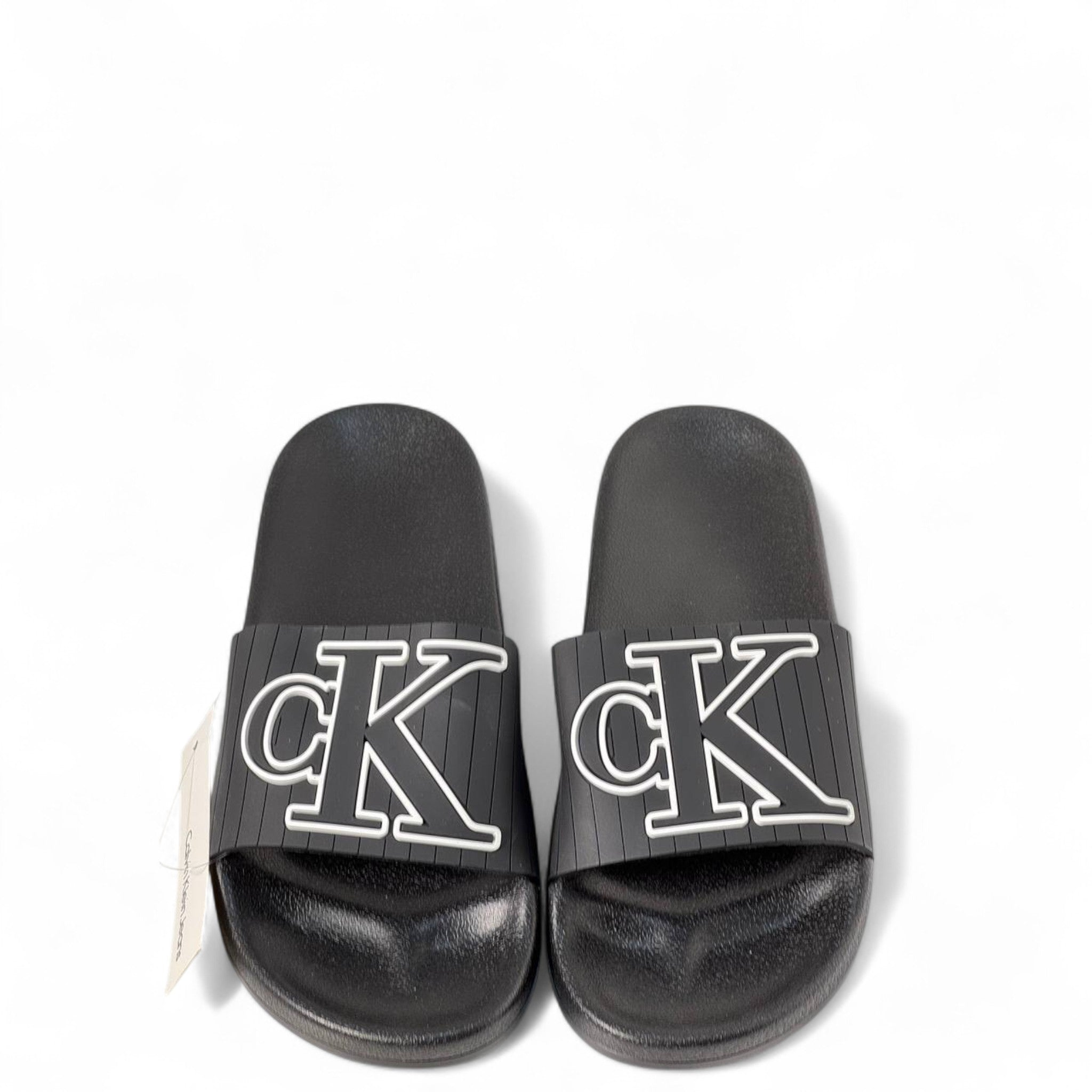 ⚫ Calvin Klein Black Slides – Classic CK Logo for Men 👟