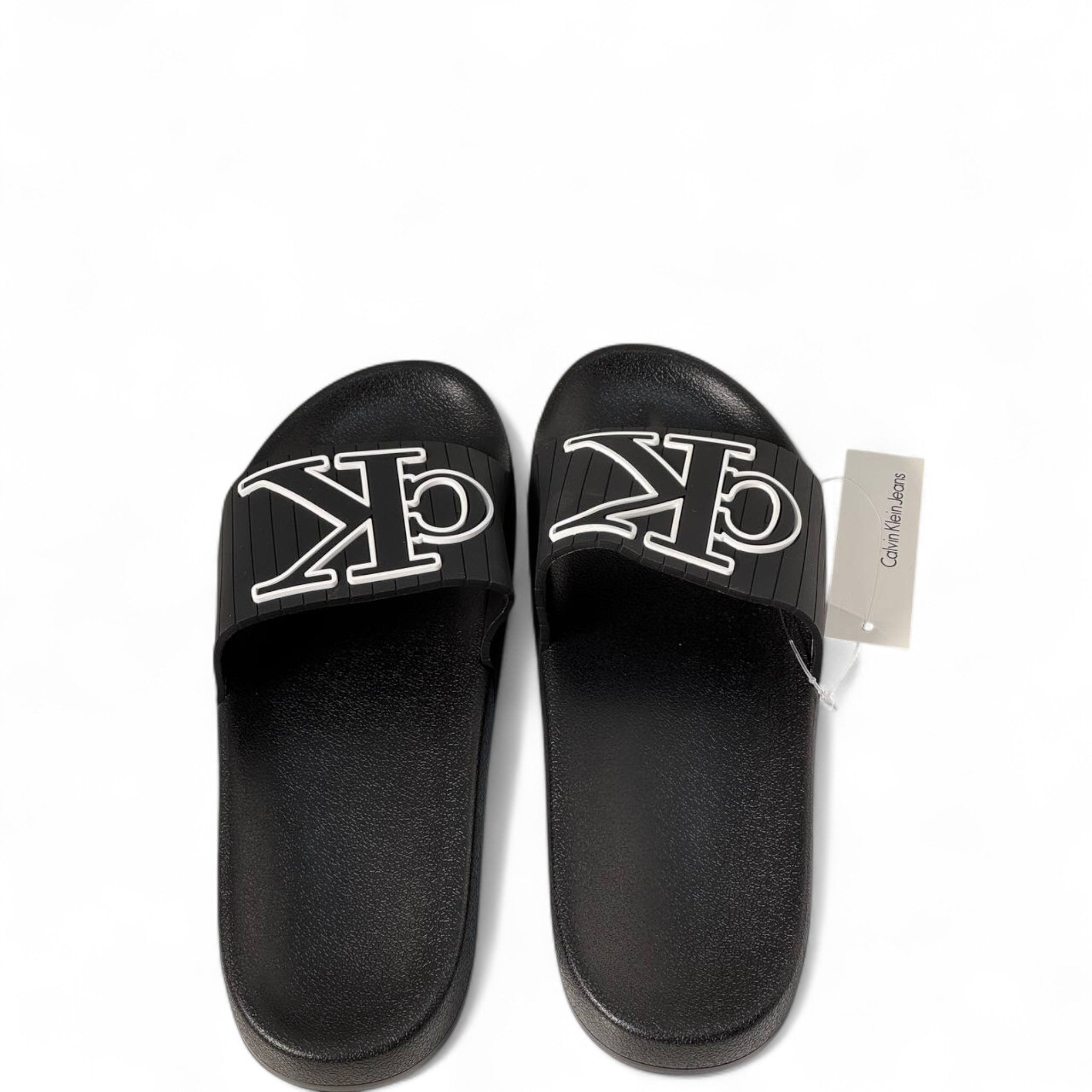 ⚫ Calvin Klein Black Slides – Classic CK Logo for Men 👟