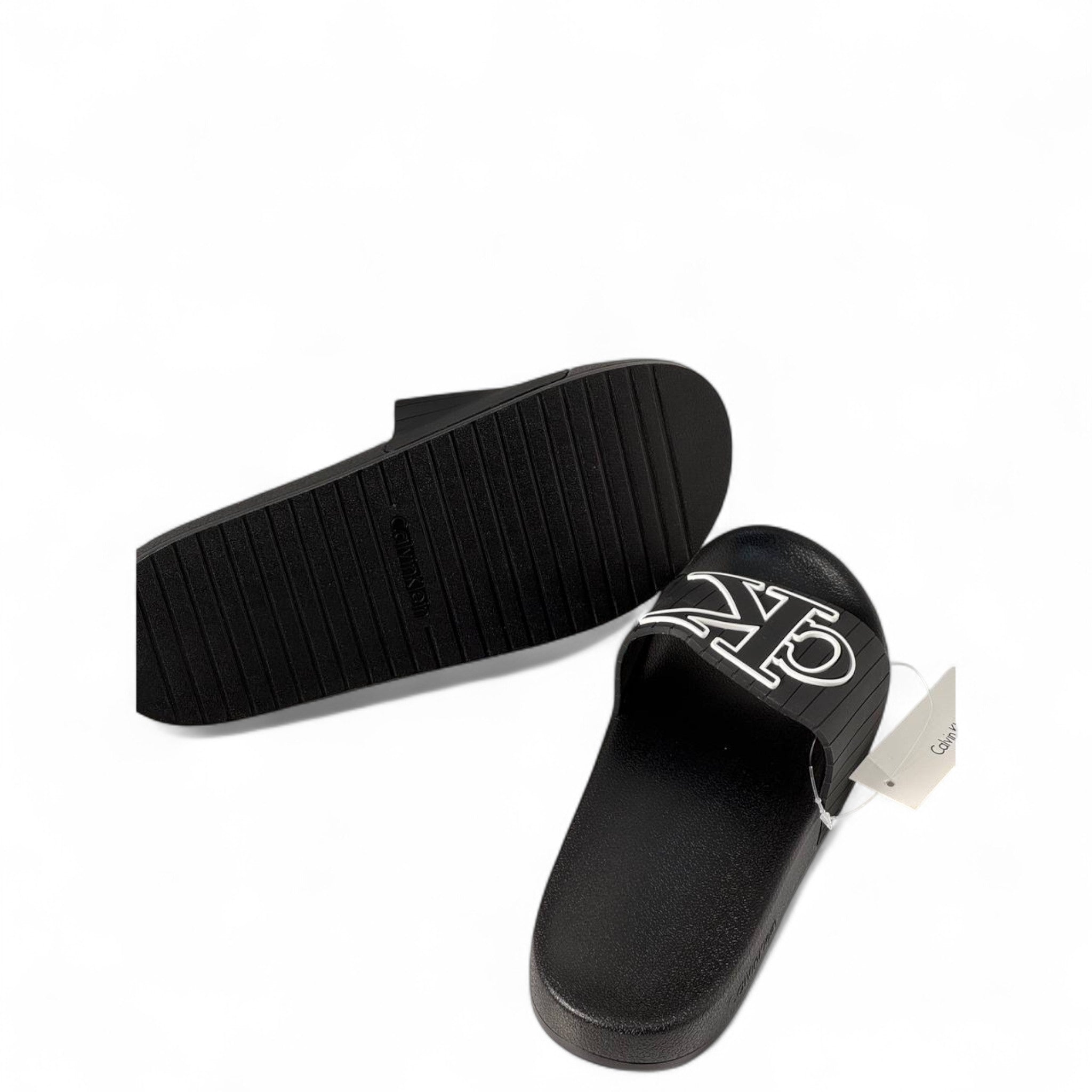 ⚫ Calvin Klein Black Slides – Classic CK Logo for Men 👟