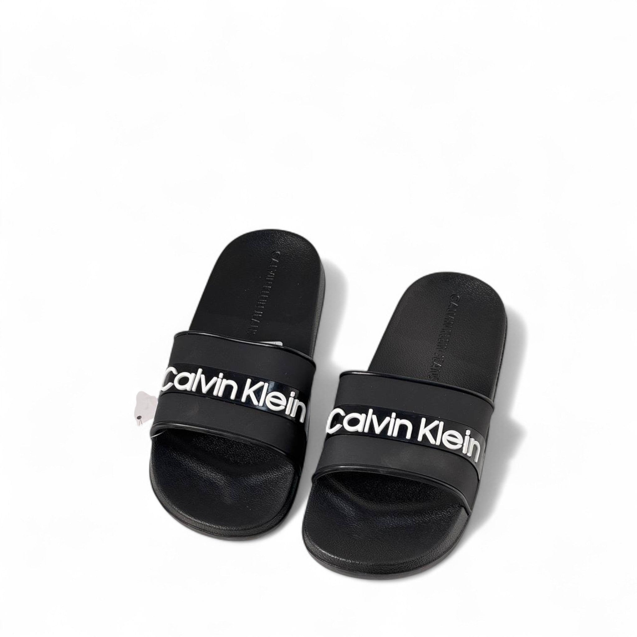 Calvin Klein Jeans Slides – Black & White | Sleek Urban Comfort 🖤🕶️✨