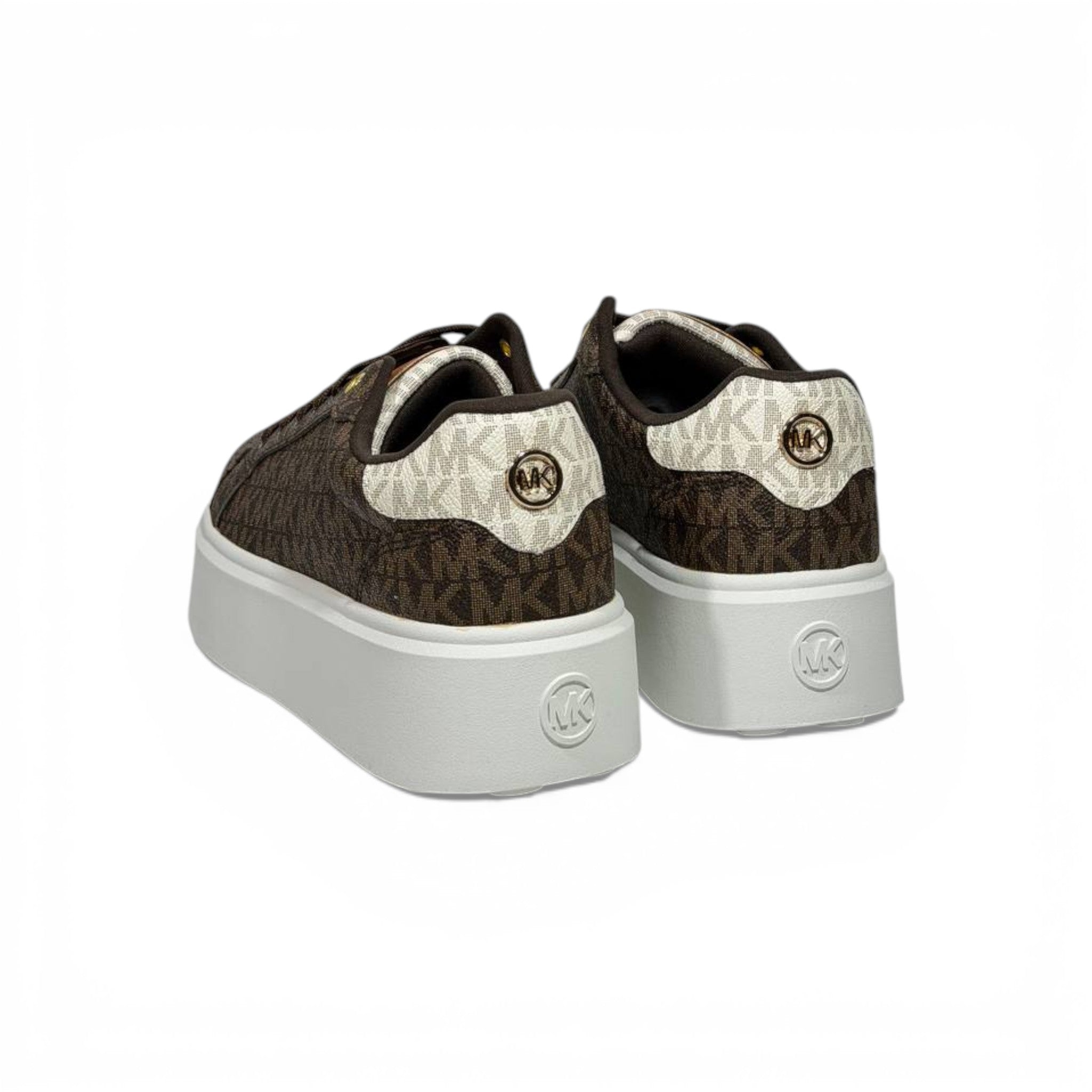🤎✨ Michael Kors Platform Logo Sneakers – Brown Signature Edition ✨🤎