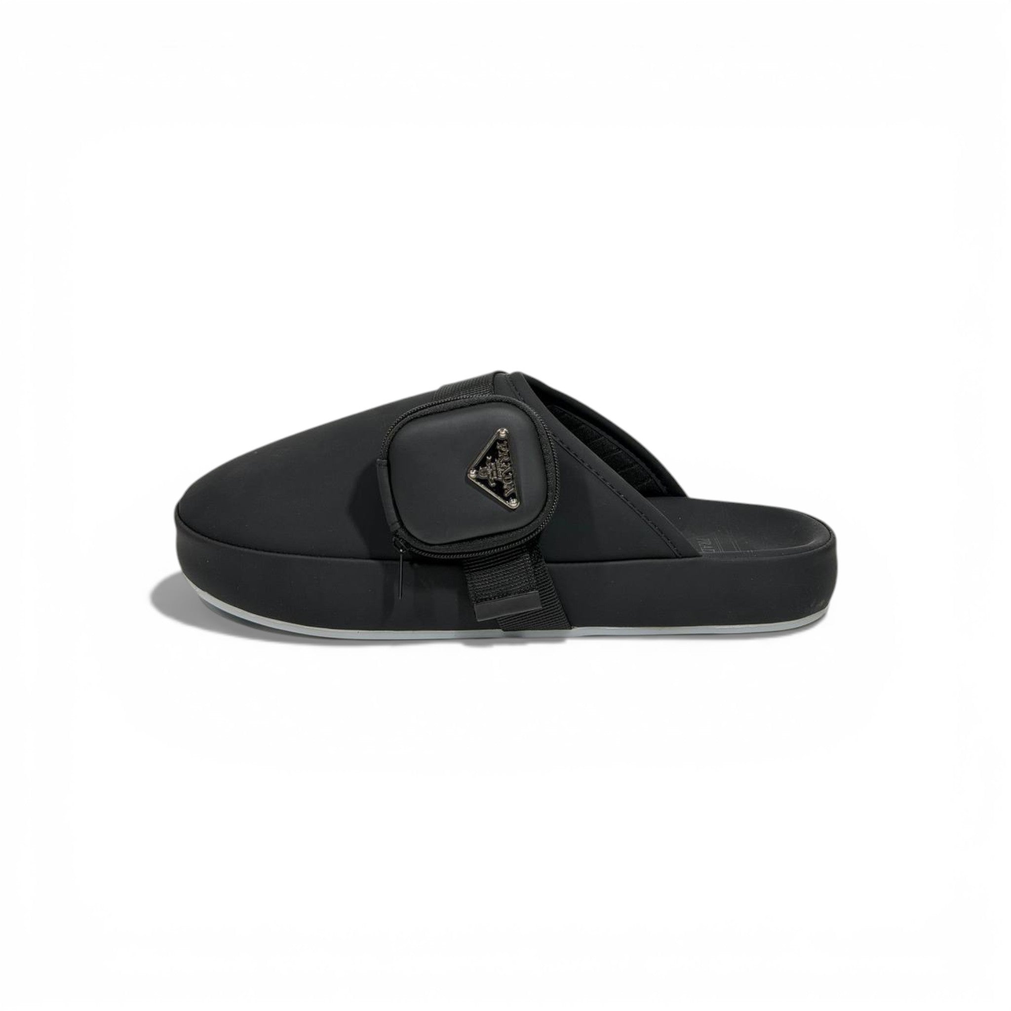 🖤✨ Prada Padded Closed-Toe Slippers – Black Luxury Comfort ✨🖤