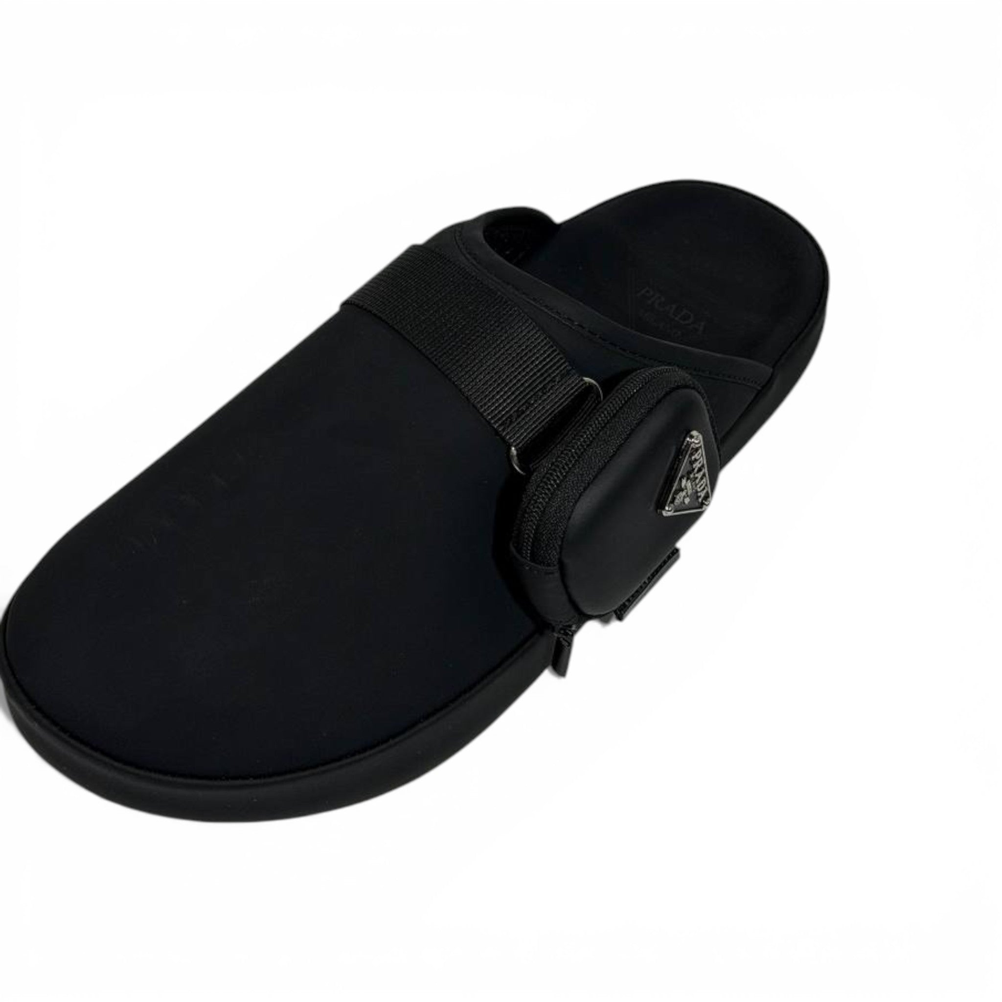 🖤✨ Prada Padded Closed-Toe Slippers – Black Luxury Comfort ✨🖤