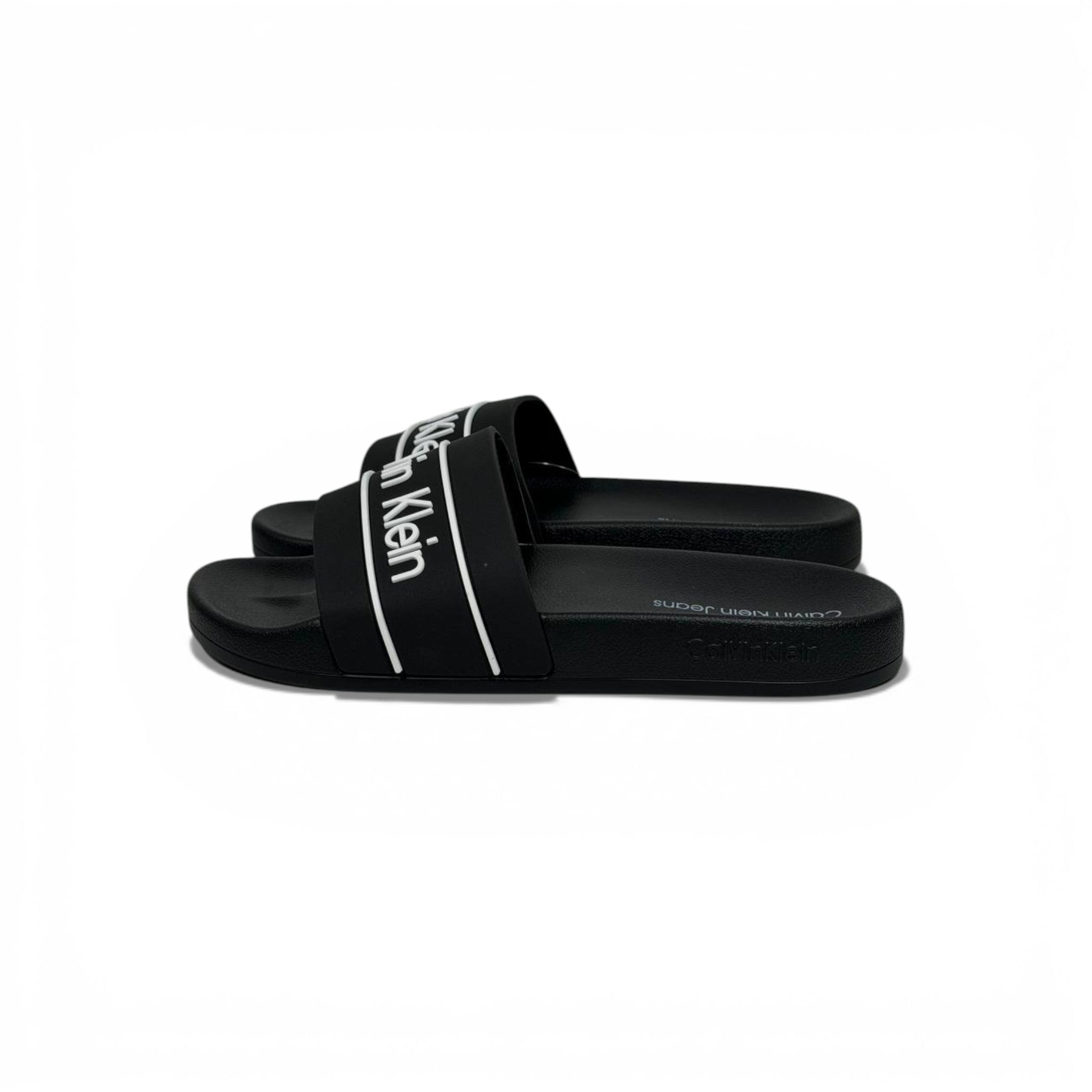 🖤✨ Calvin Klein Logo Slide Slippers – Black Minimal Style ✨🖤