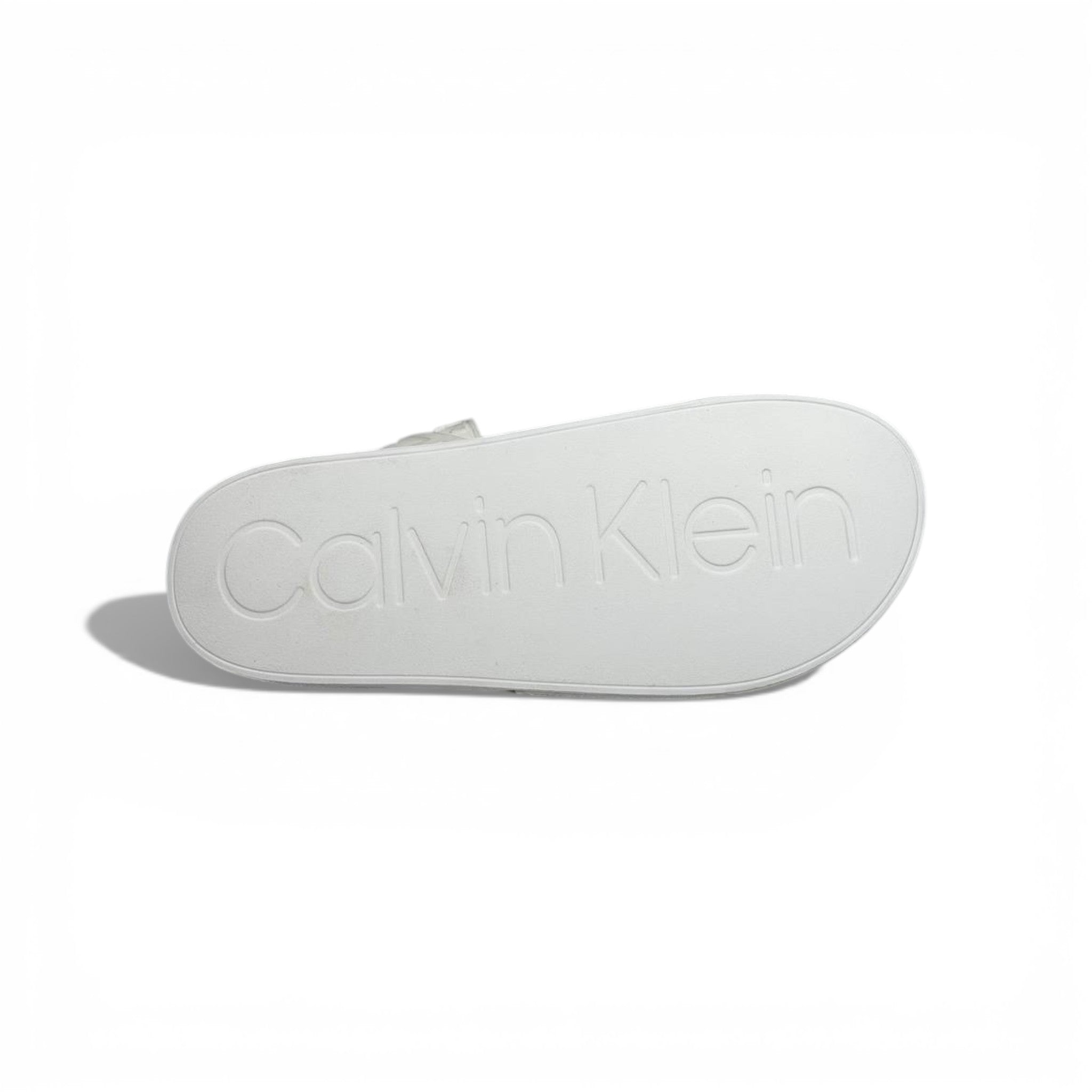 🤍✨ Calvin Klein Jeans Logo Slide Slippers – White Minimal Style ✨🤍
