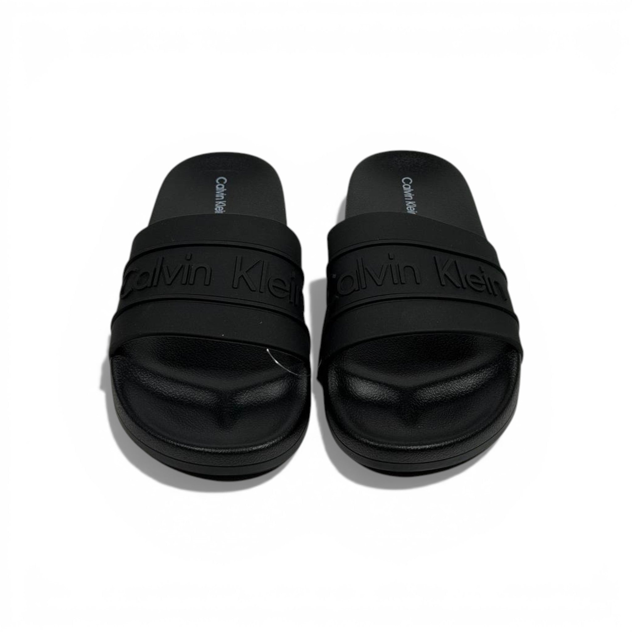 🖤✨ Calvin Klein Embossed Logo Slide Slippers – Black Minimal Luxury ✨🖤