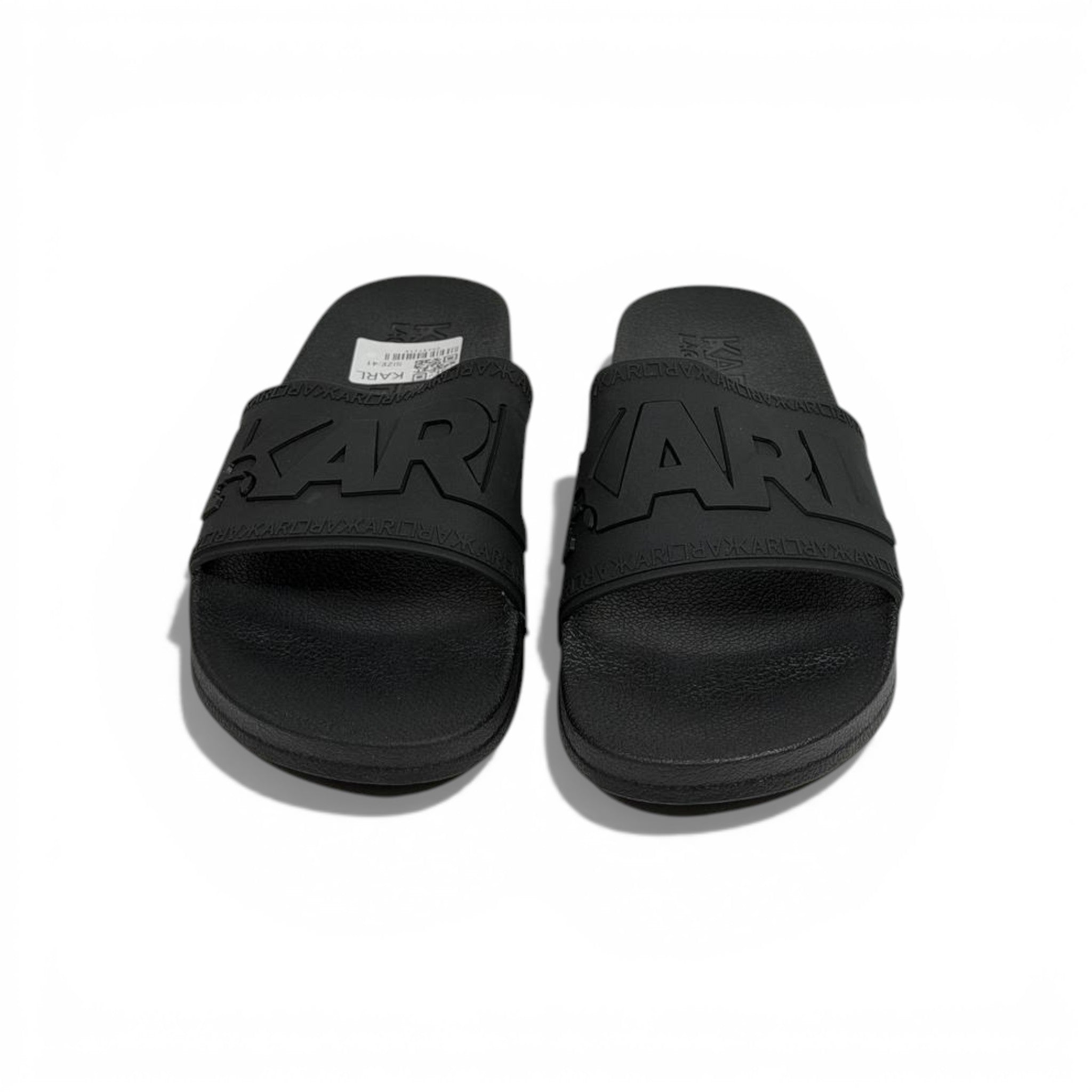 🖤✨ Karl Lagerfeld Logo Slide Slippers – Black Bold Edition ✨🖤