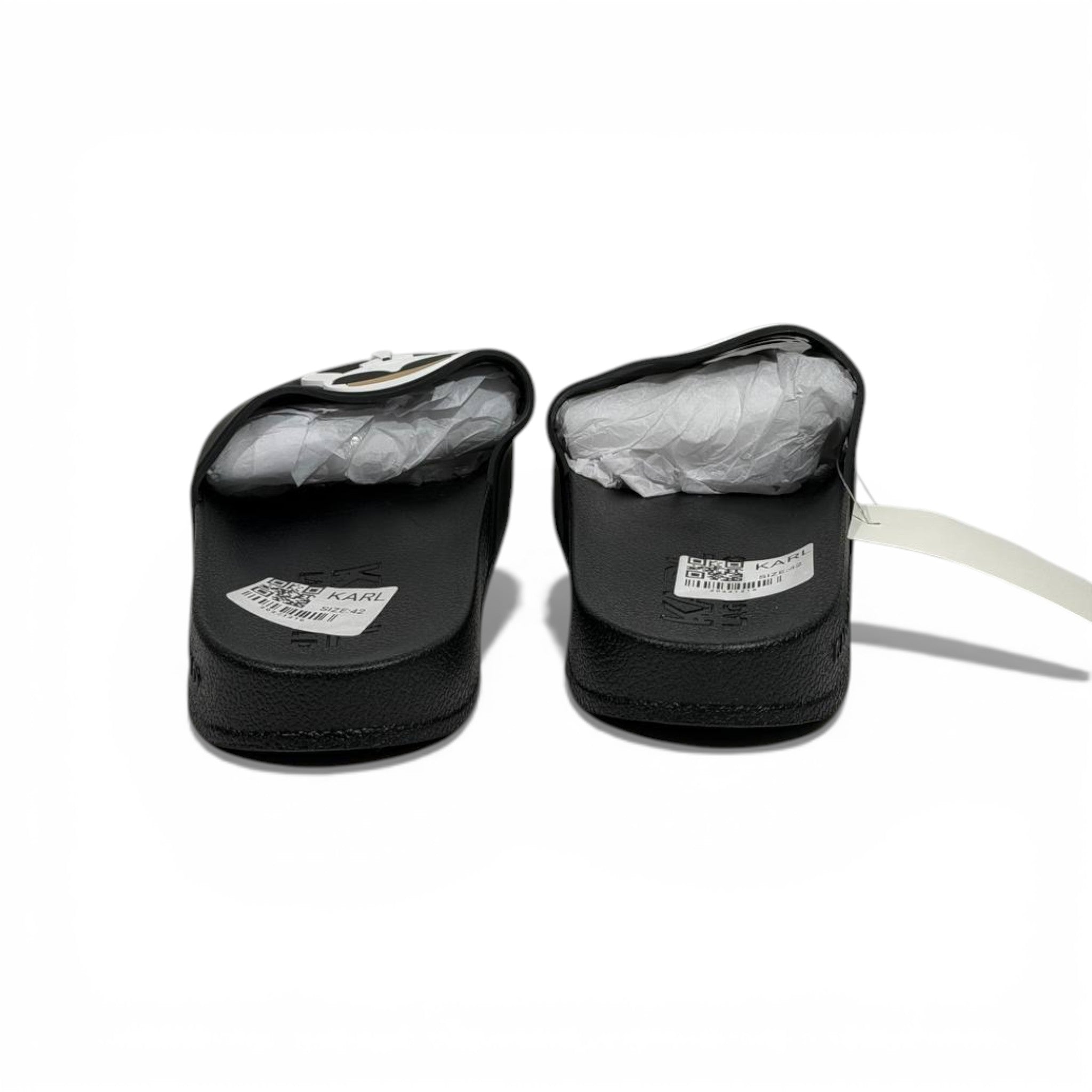🖤 Karl Lagerfeld Ikonik Logo Slide Slippers – Black Statement Style