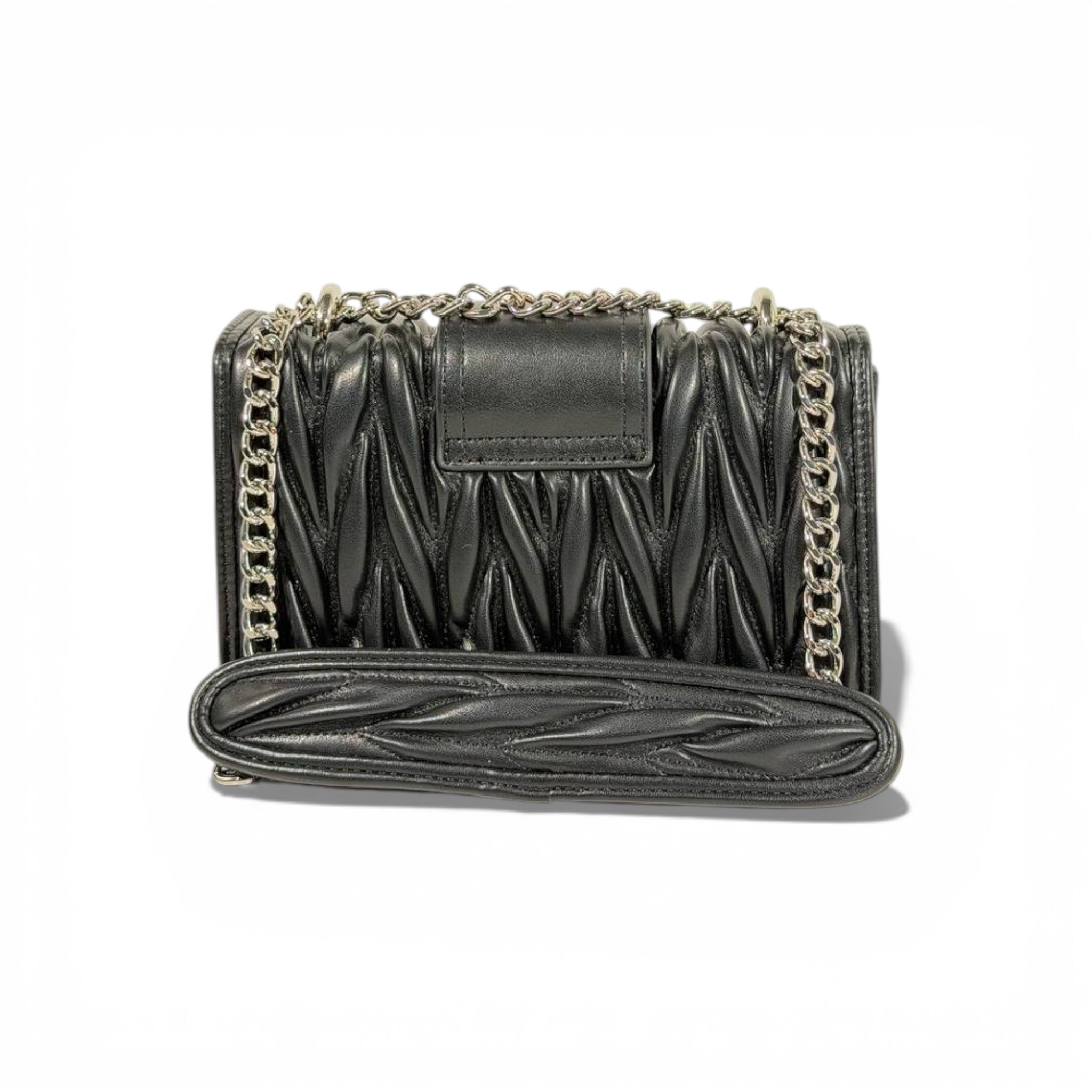 🖤✨ Miu Miu Matelassé Crystal Buckle Shoulder Bag