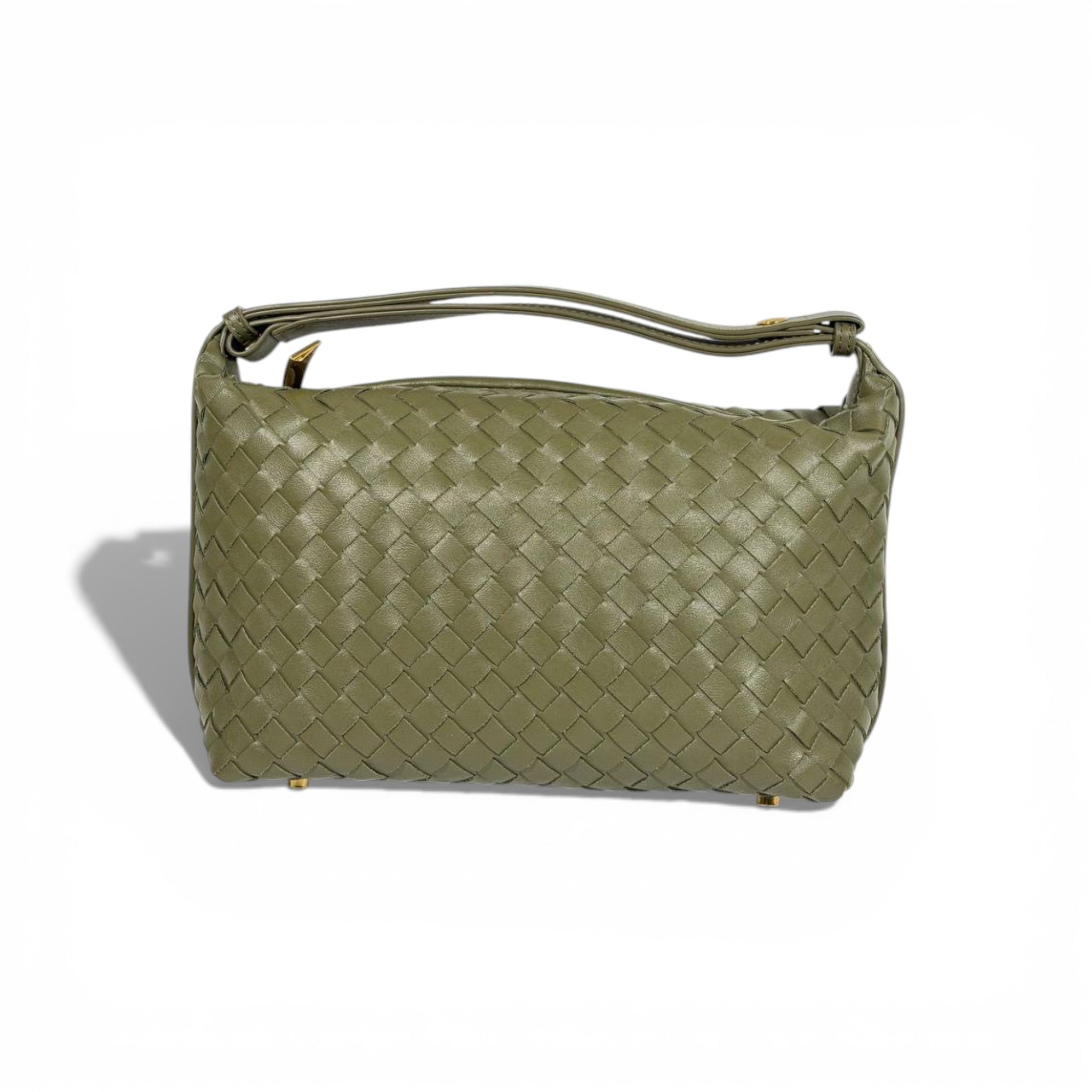 Bottega Veneta Intrecciato Shoulder Bag – Olive Green 💚✨