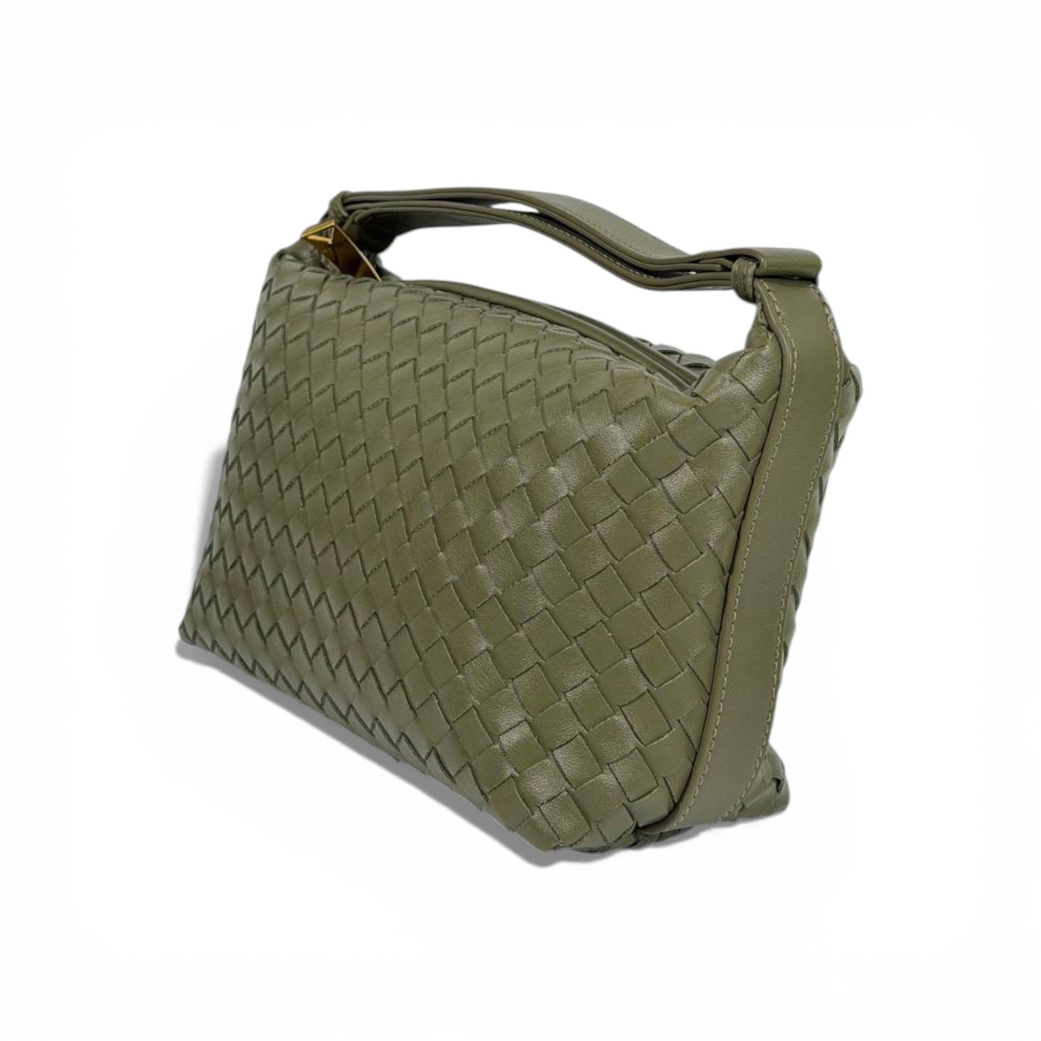 Bottega Veneta Intrecciato Shoulder Bag – Olive Green 💚✨