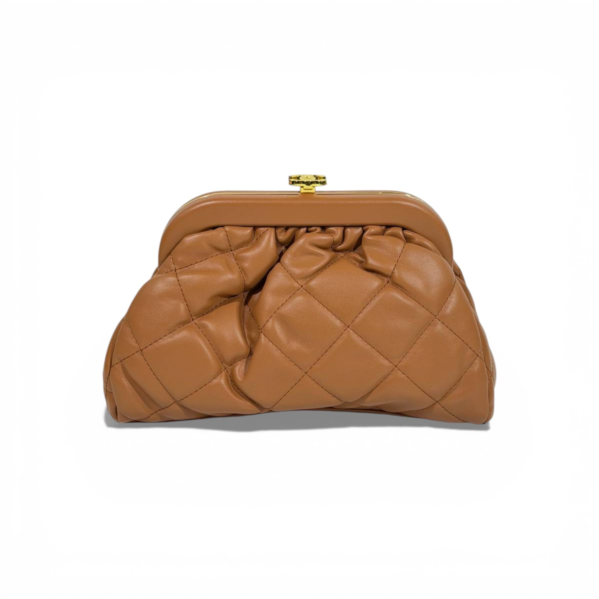 š¤ Chanel Quilted Brown Clutch | Timeless Luxury Evening Bag āØš