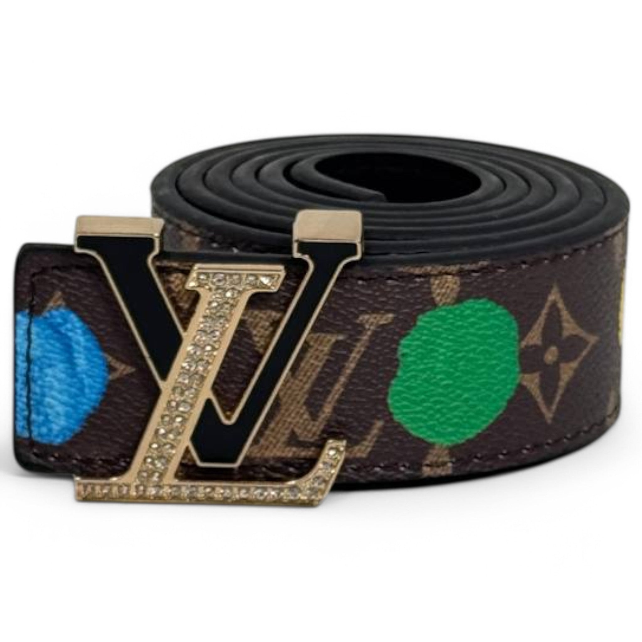 Louis Vuitton Monogram Art Belt – Multicolor with Crystal LV Buckle
