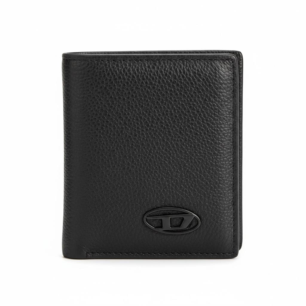 DIESEL Luxury Black Leather Wallet – Minimal Logo Design & Premium Everyday Style 👝✨