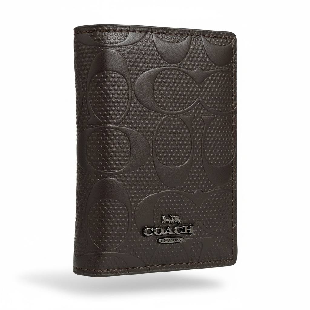 Coach-Inspired Brown Monogram Leather Wallet – Classic Luxury Bifold 👑🤎