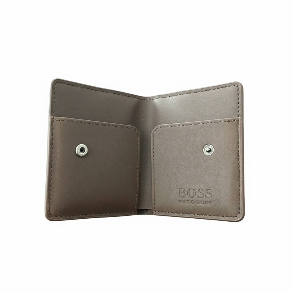 Hugo Boss–Inspired Brown Slim Card Holder – Elegant Minimal Wallet 🤎👑