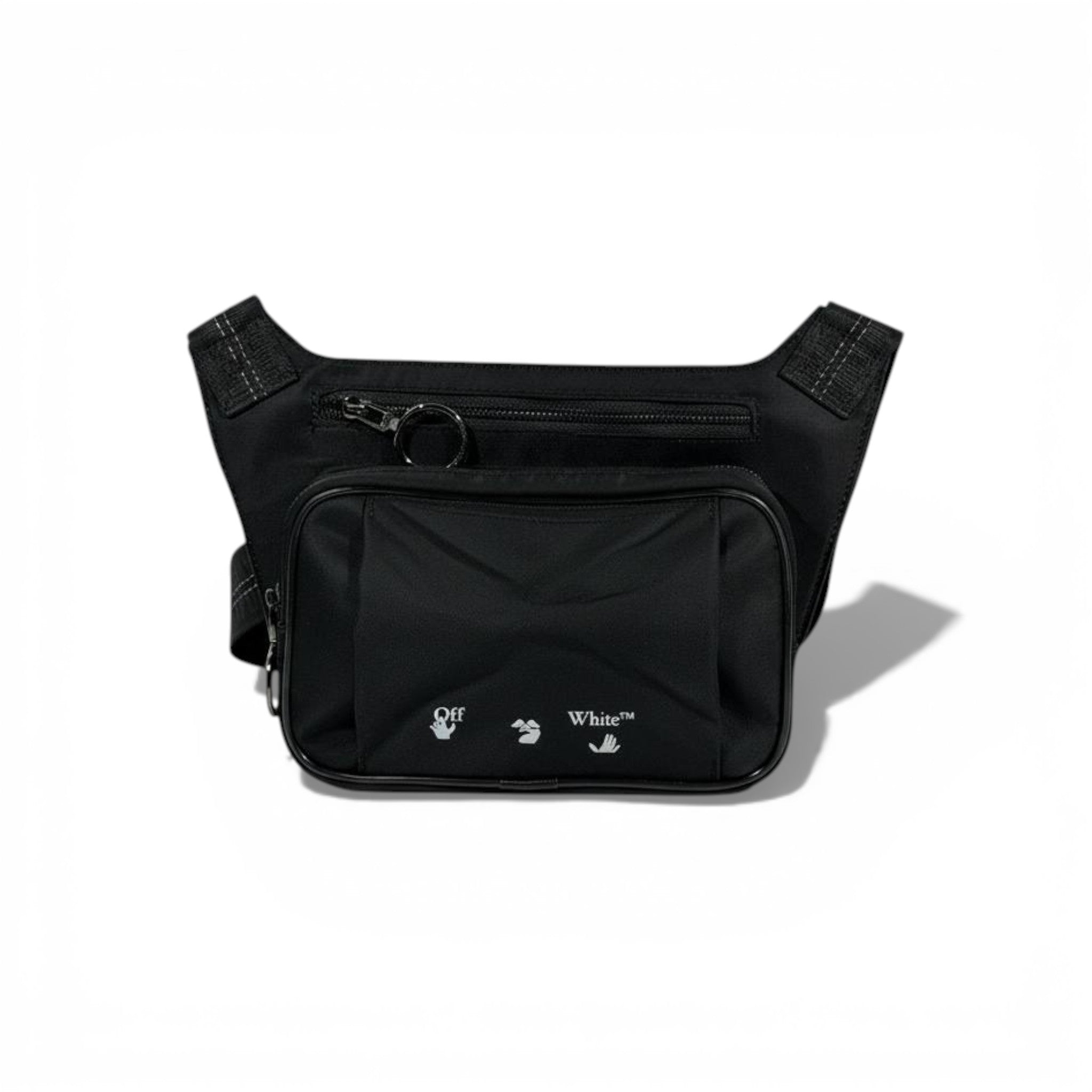 🖤🔥 Off-White Utility Waist Bag – Iconic Black 🔥🖤
