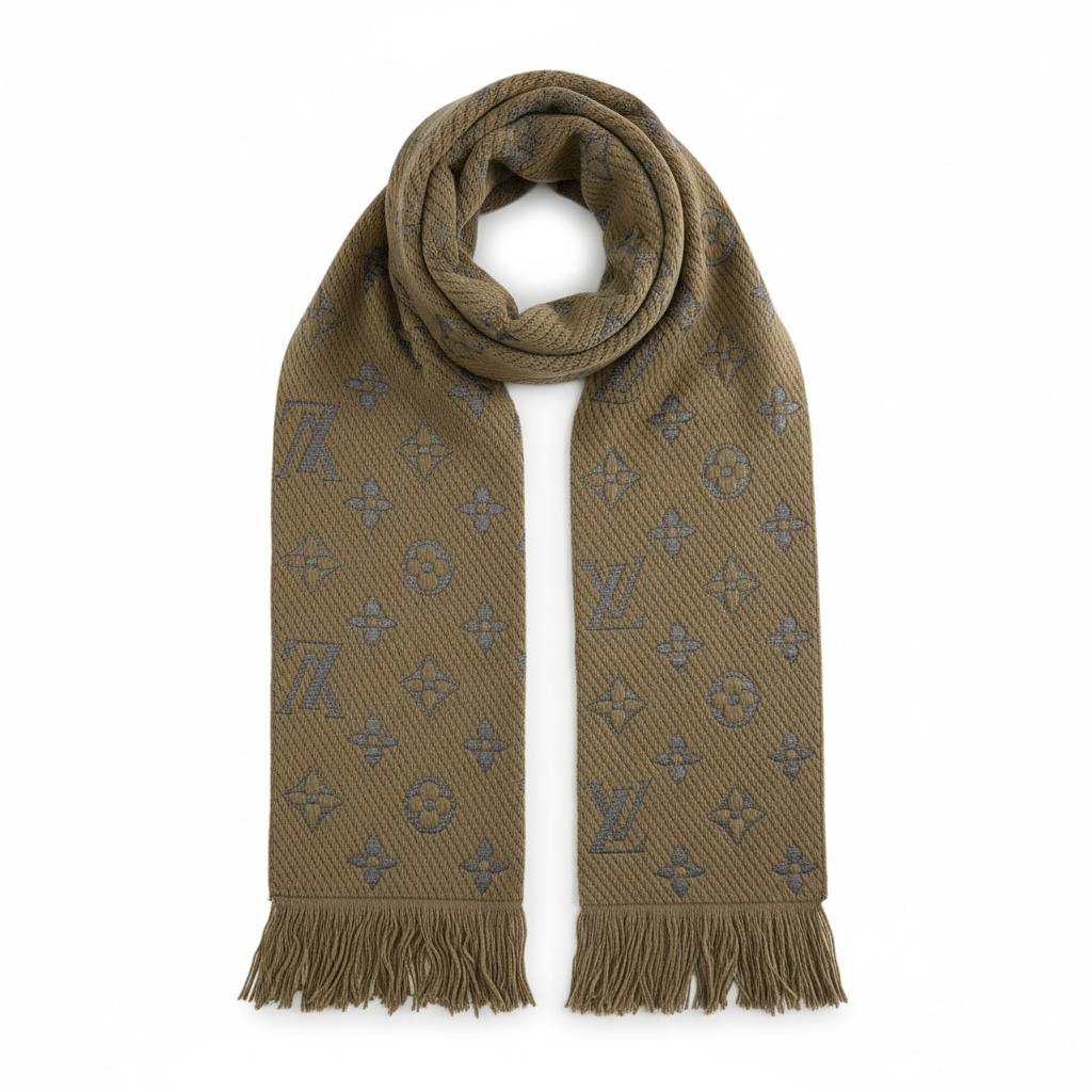 Louis Vuitton Brown Monogram Scarf 🧣🤎 Timeless Luxury Essential 💎🔥