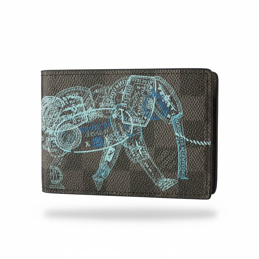 Louis Vuitton-Inspired Elephant Graphic Wallet – Street Art Luxury Edition 🐘✨