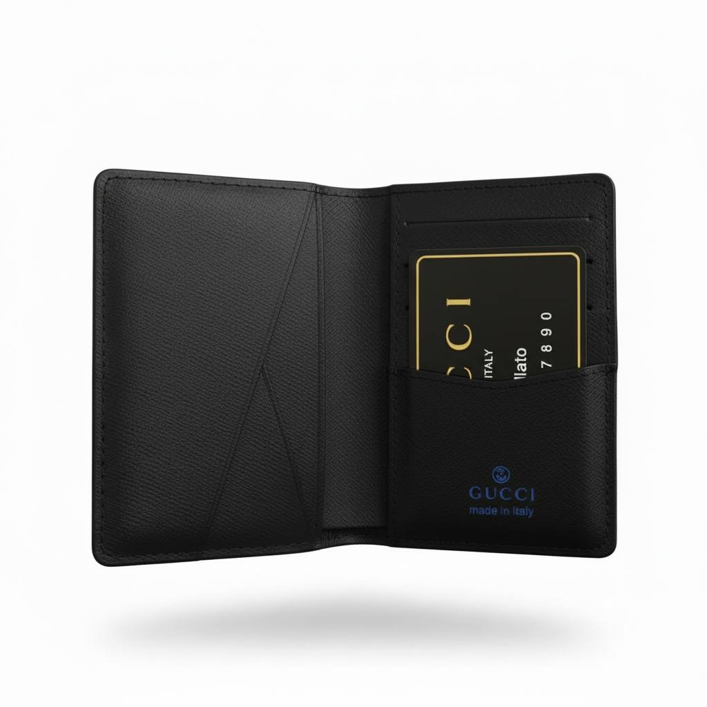 GUCCI GG Supreme Black Card Holder 🖤🔥 | Sleek Vintage Luxury Essential