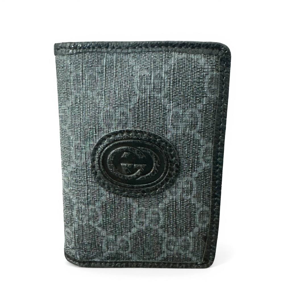 GUCCI GG Supreme Black Card Holder 🖤🔥 | Sleek Vintage Luxury Essential