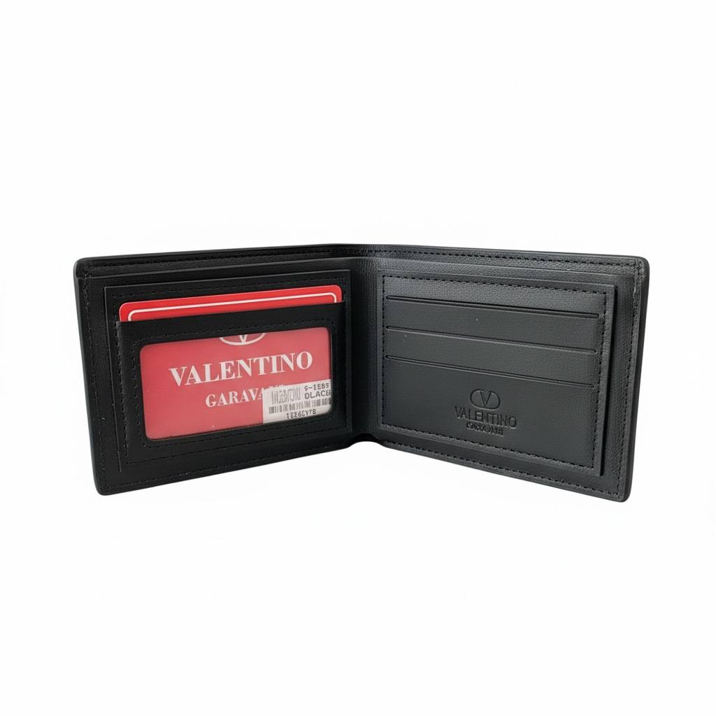 VALENTINO VLTN Black Wallet 🖤✨ | Bold Luxury Statement Bifold