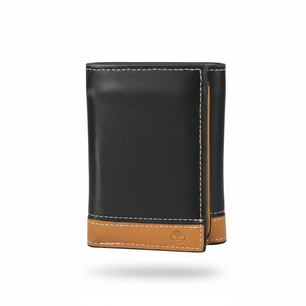 TIMBERLAND Leather Trifold Wallet 🖤🤎🌲 | Rugged Style & Everyday Function
