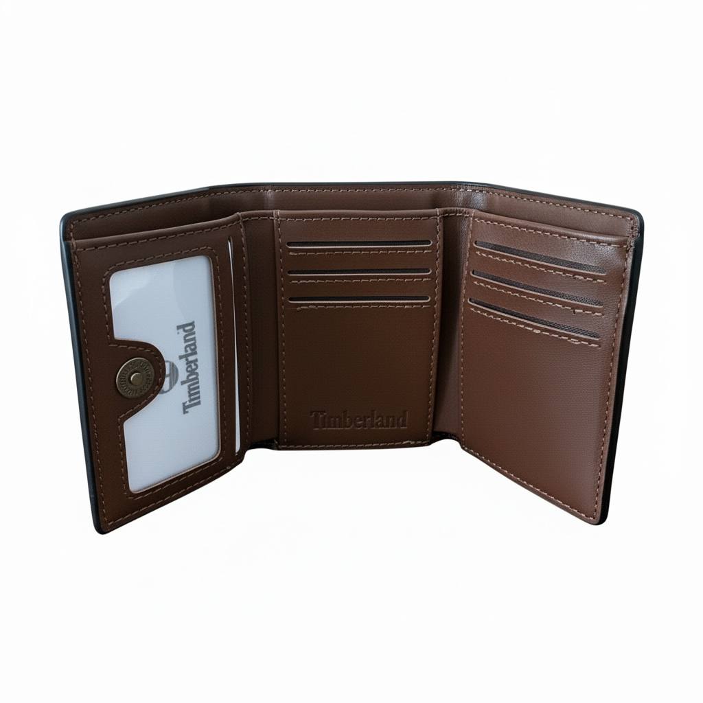 TIMBERLAND Classic Leather Trifold Wallet 🖤🤎🌲 | Durable Everyday Essential