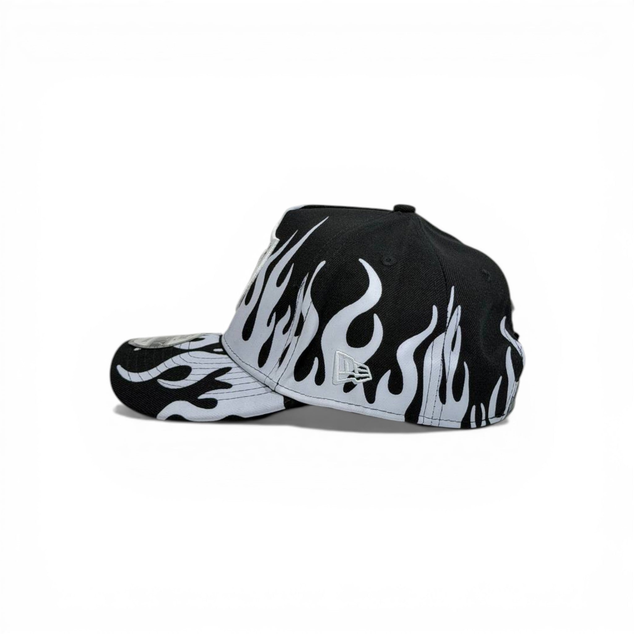🧢 Las Vegas Raiders Flame Cap – Black & Grey Streetwear Edition