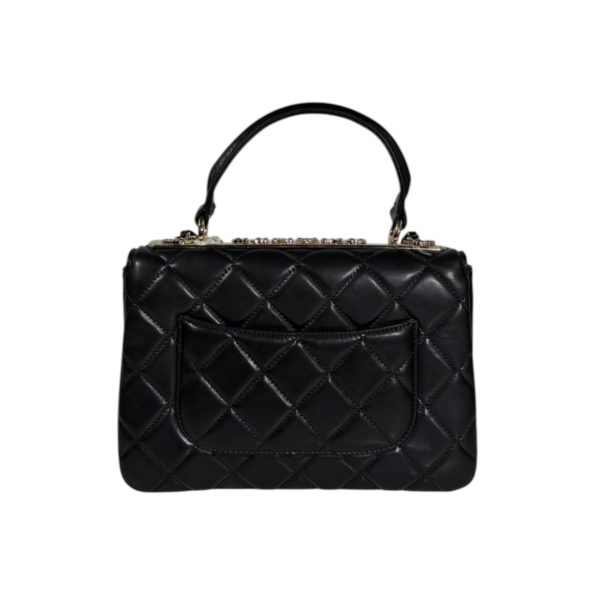 Chanel Quilted Top Handle Mini Bag – Black with Gold Hardware 🖤✨