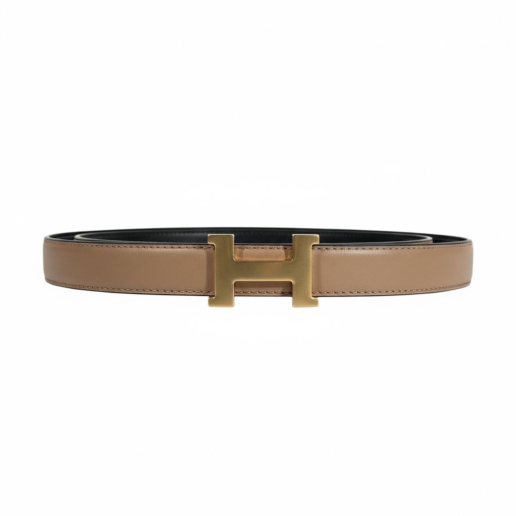 🤎✨ Hermes H Buckle Leather Belt Brown Black 115cm 💛